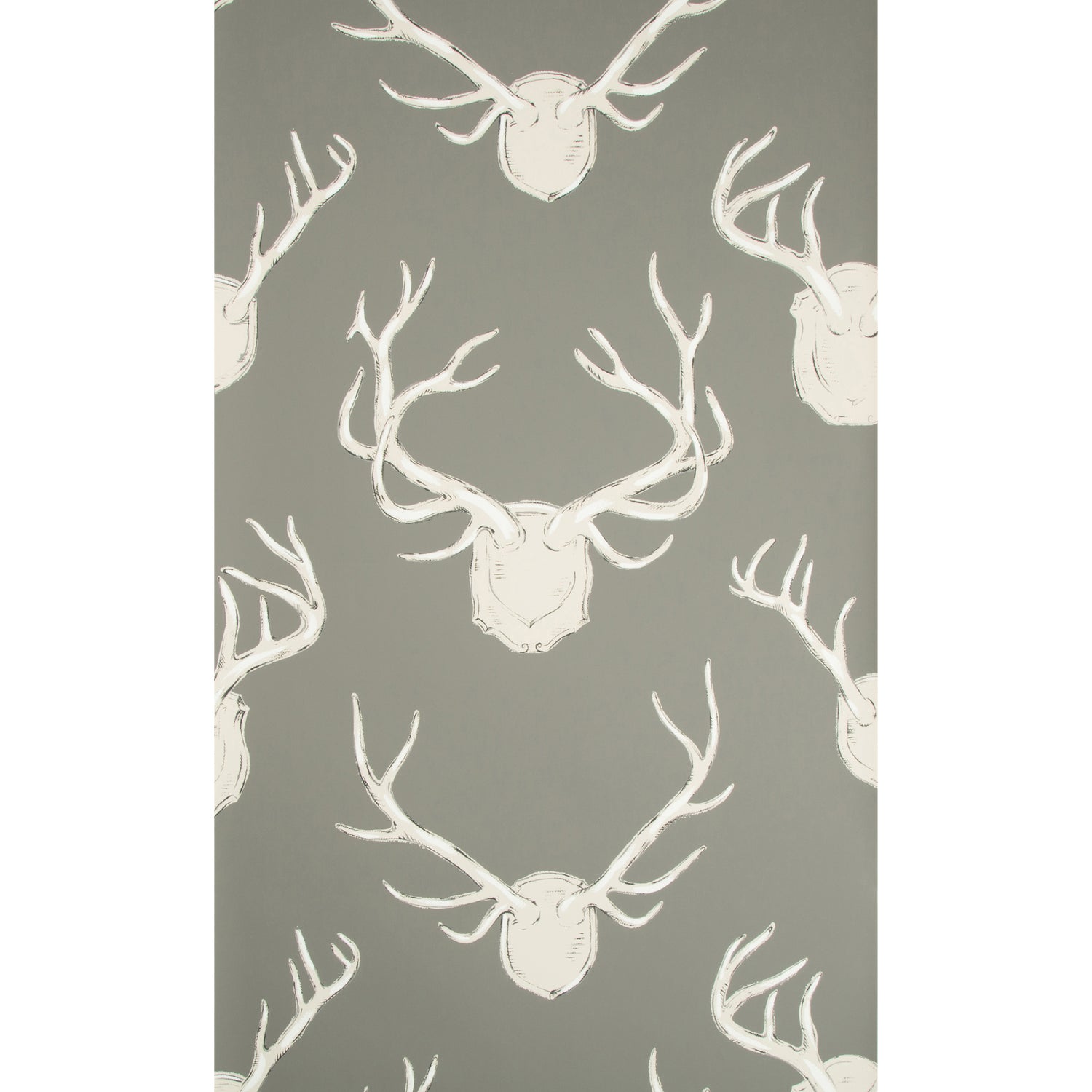 Antlers Wallpaper in Grey color - pattern number P2017102.11.0 - by Lee Jofa in the Lodge II collection