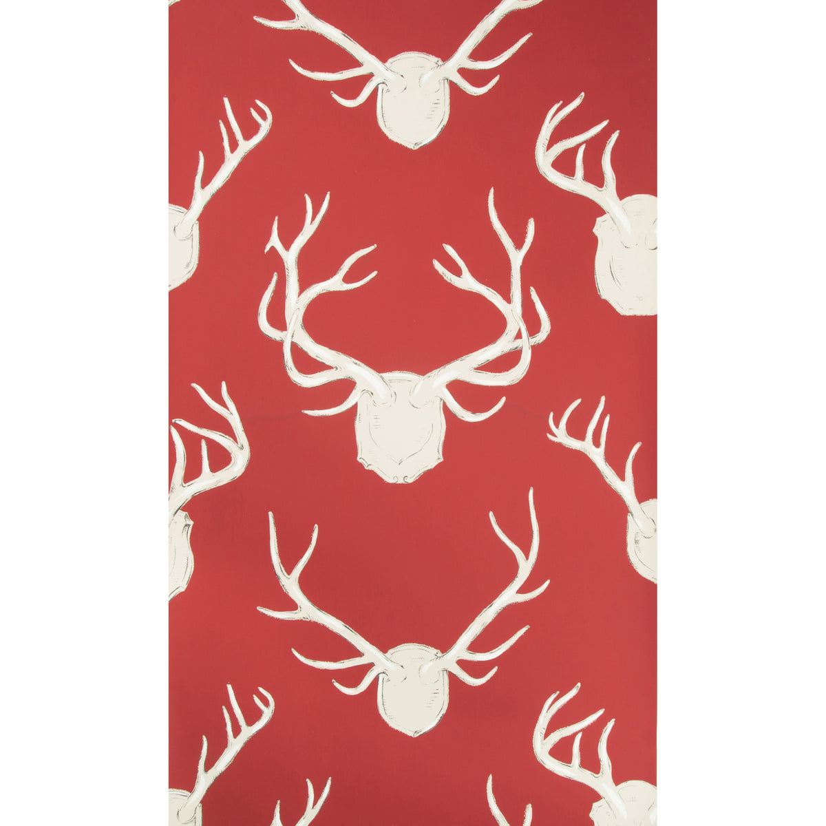 Antlers Wallpaper in Red color - pattern number P2017102.19.0 - by Lee Jofa in the Lodge II collection