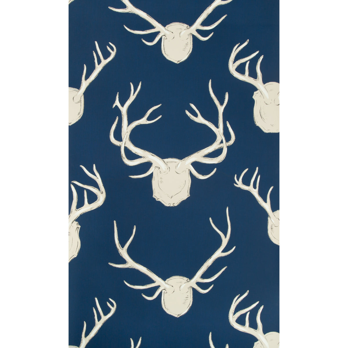 Antlers Wallpaper in Navy color - pattern number P2017102.50.0 - by Lee Jofa in the Lodge II collection