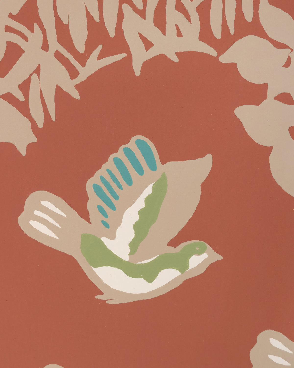 Mille Fleur Wallpaper in Brick color - pattern number P2017104.24.0 - by Lee Jofa in the Whitley Hall collection