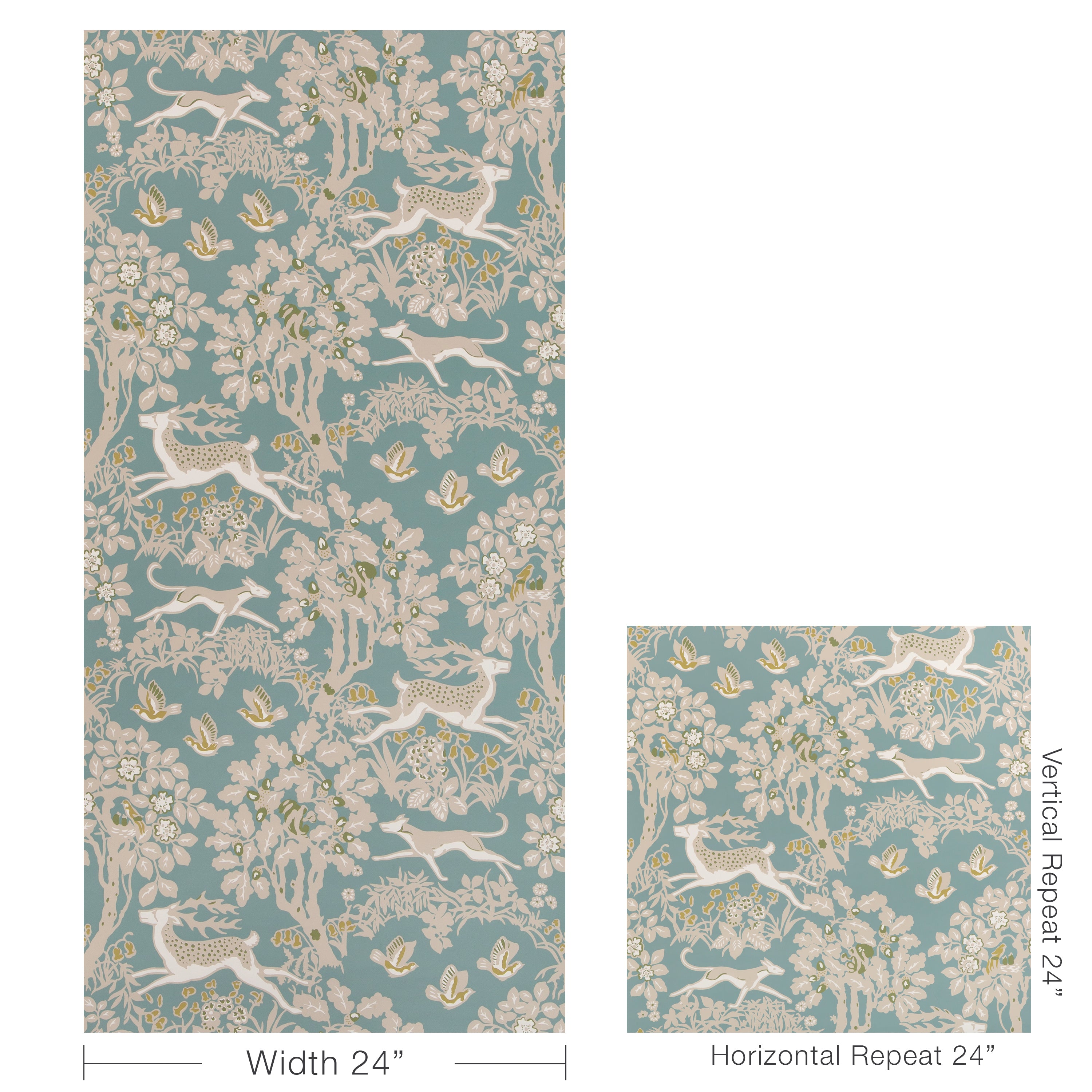 Mille Fleur Wallpaper in Lake color - pattern number P2017104.353.0 - by Lee Jofa in the Lee Jofa 200 collection