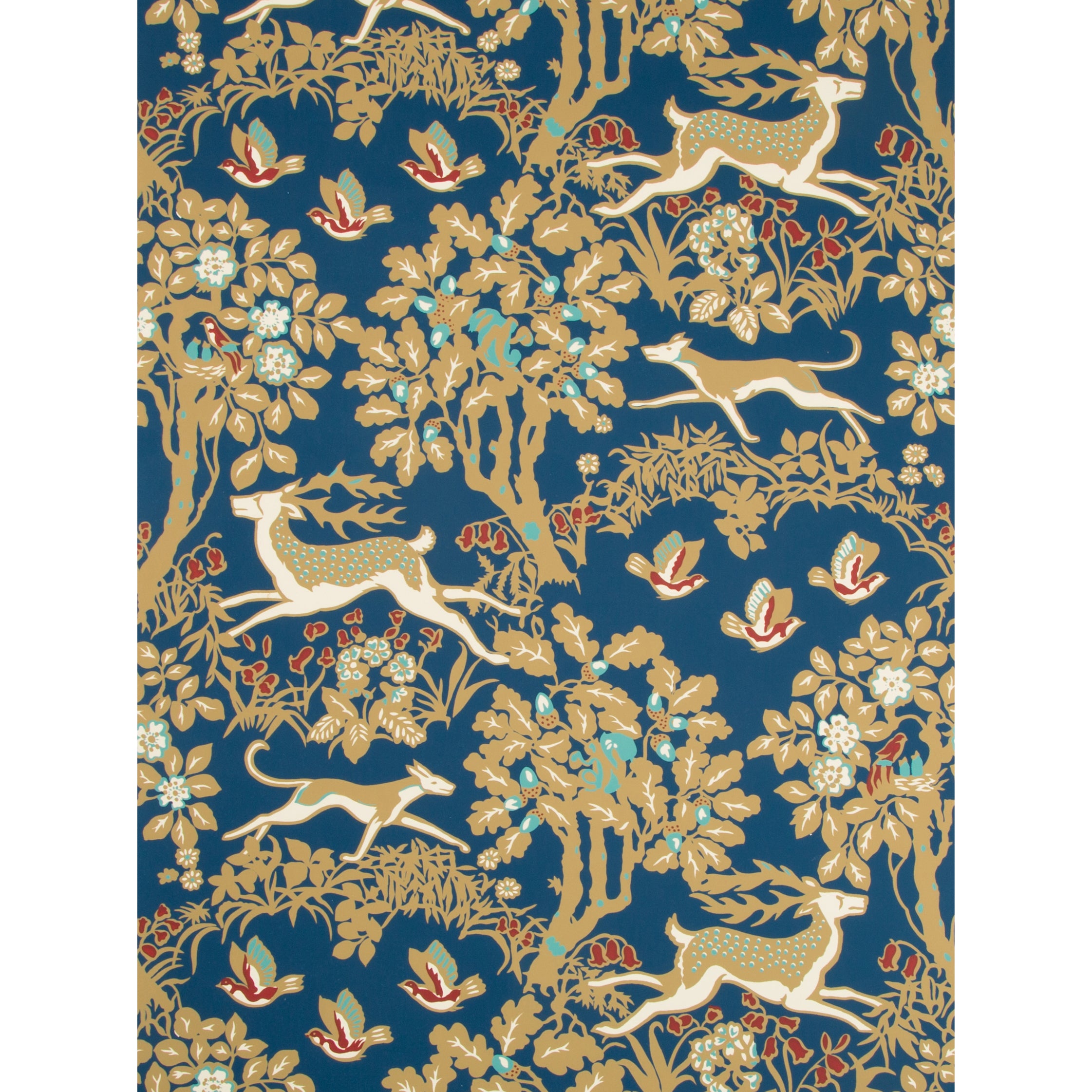 Mille Fleur Wallpaper in Navy color - pattern number P2017104.50.0 - by Lee Jofa in the Lodge II collection