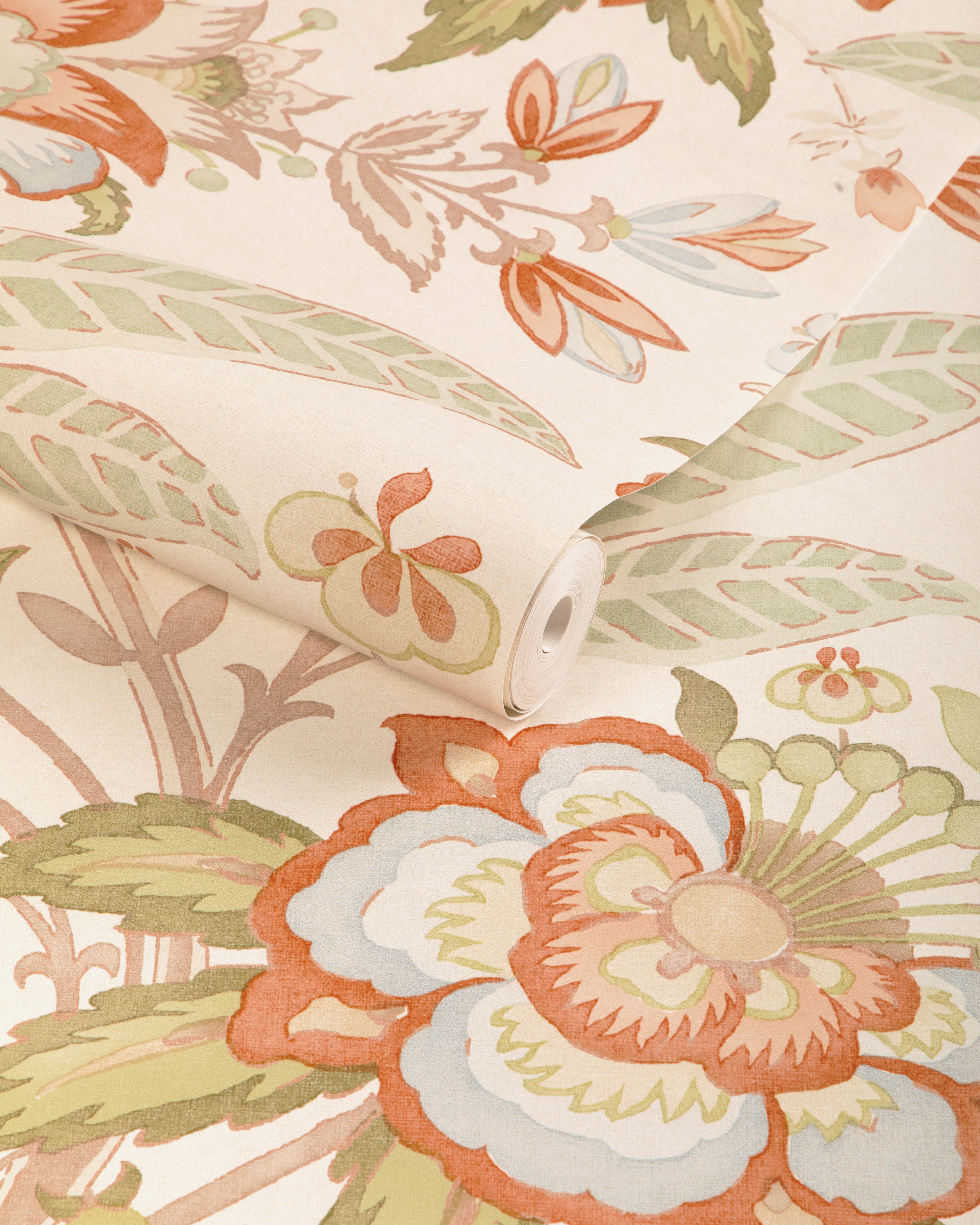 Davenport Paper Wallpaper in coral color - pattern number P2018103.312.0 - by Lee Jofa in the Garden Walk collection
