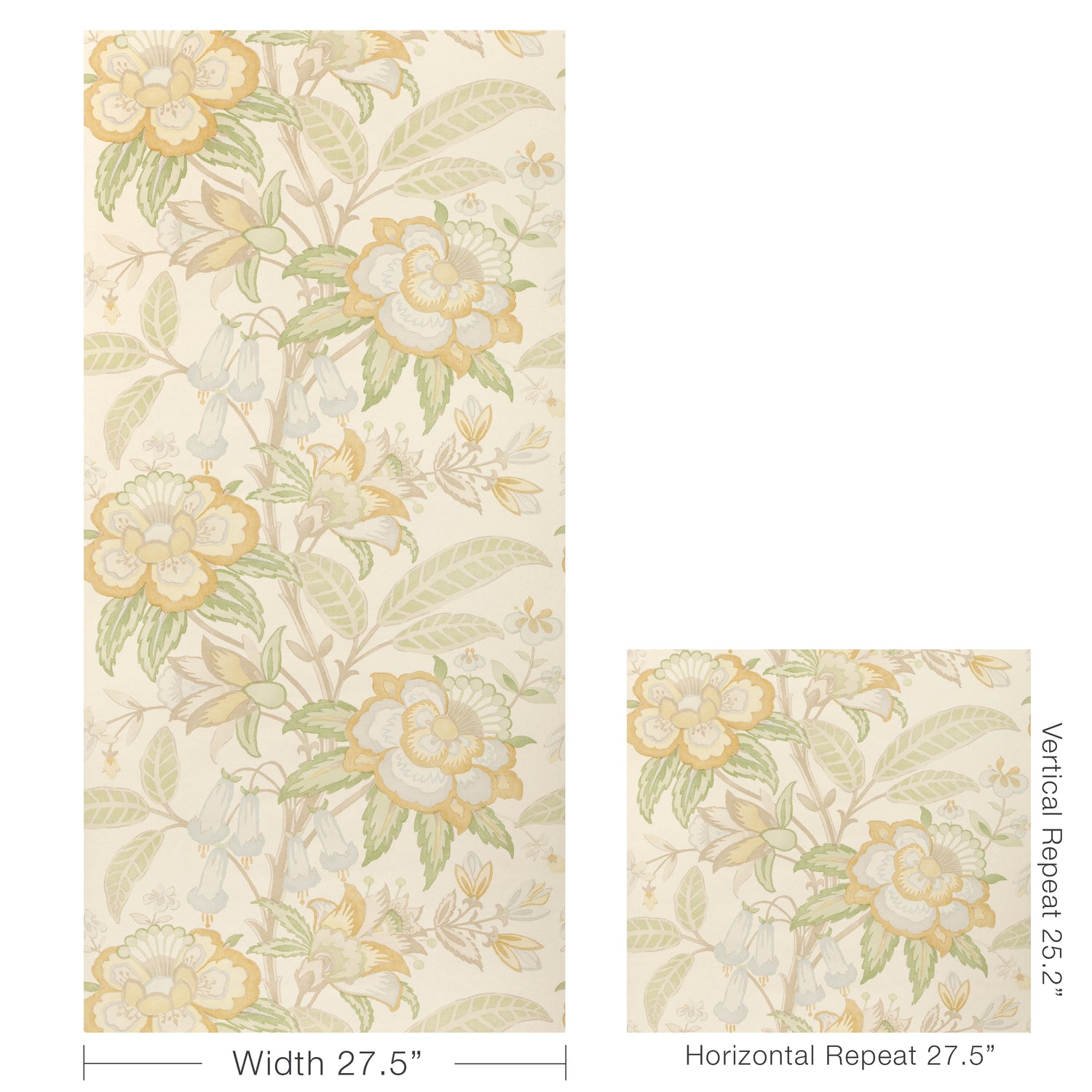 Davenport Paper Wallpaper in golden color - pattern number P2018103.423.0 - by Lee Jofa in the Garden Walk collection