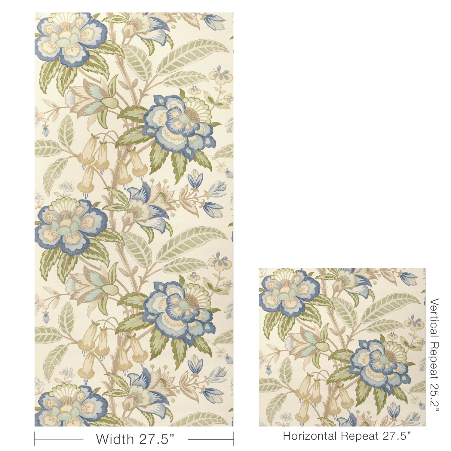 Davenport Paper Wallpaper in pacific color - pattern number P2018103.530.0 - by Lee Jofa in the Garden Walk collection