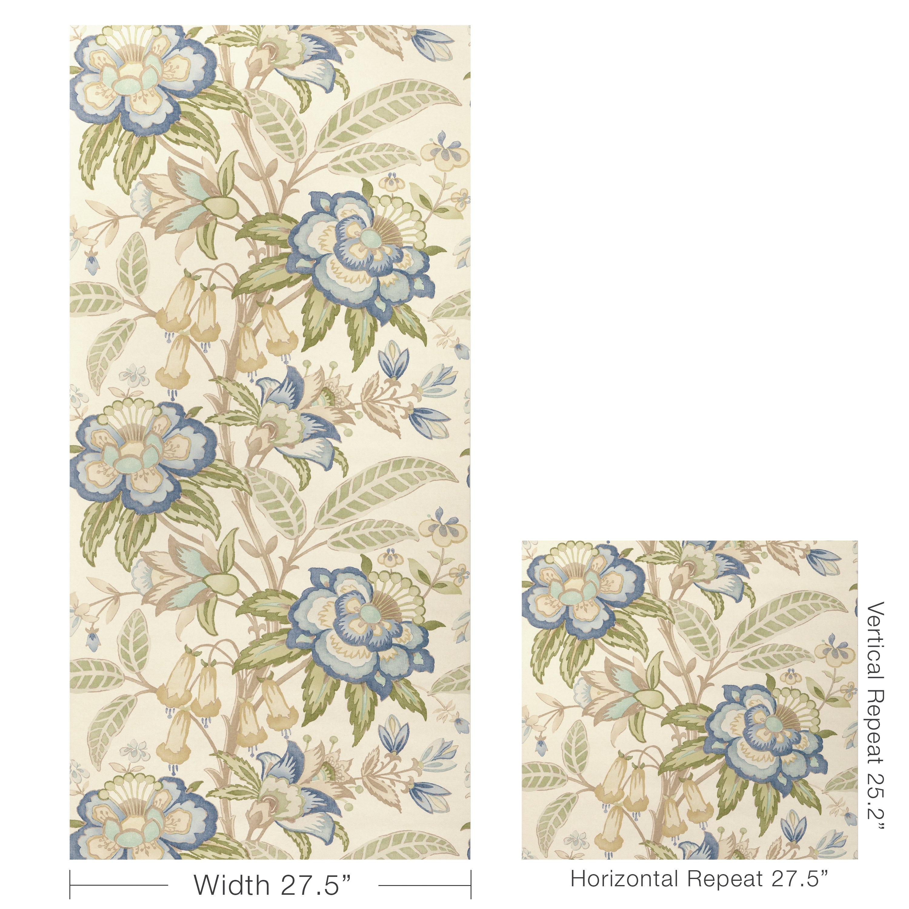 Davenport Paper Wallpaper in pacific color - pattern number P2018103.530.0 - by Lee Jofa in the Garden Walk collection