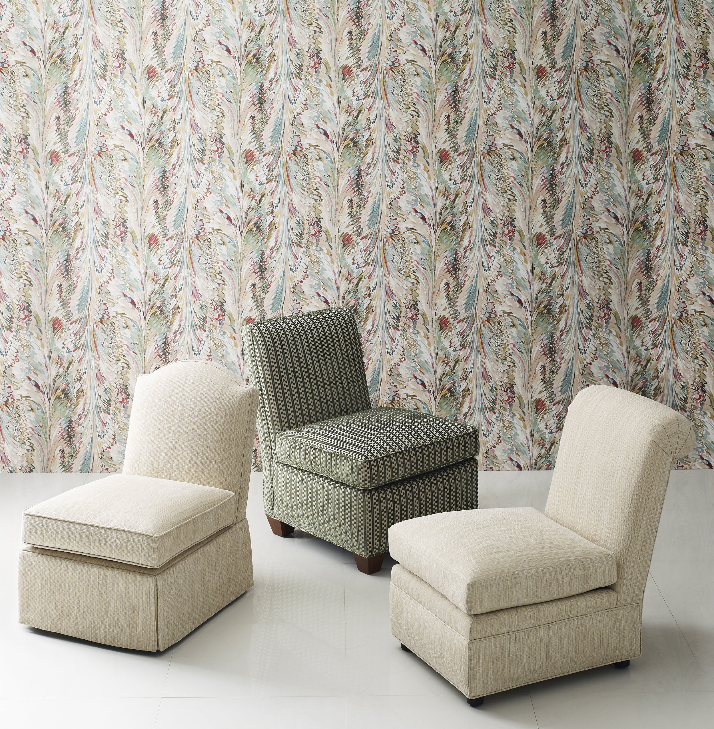 Taplow 2 Panel Mural in Juniper/Petal color - pattern number P2019103.137.0 - by Lee Jofa in the Manor House collection