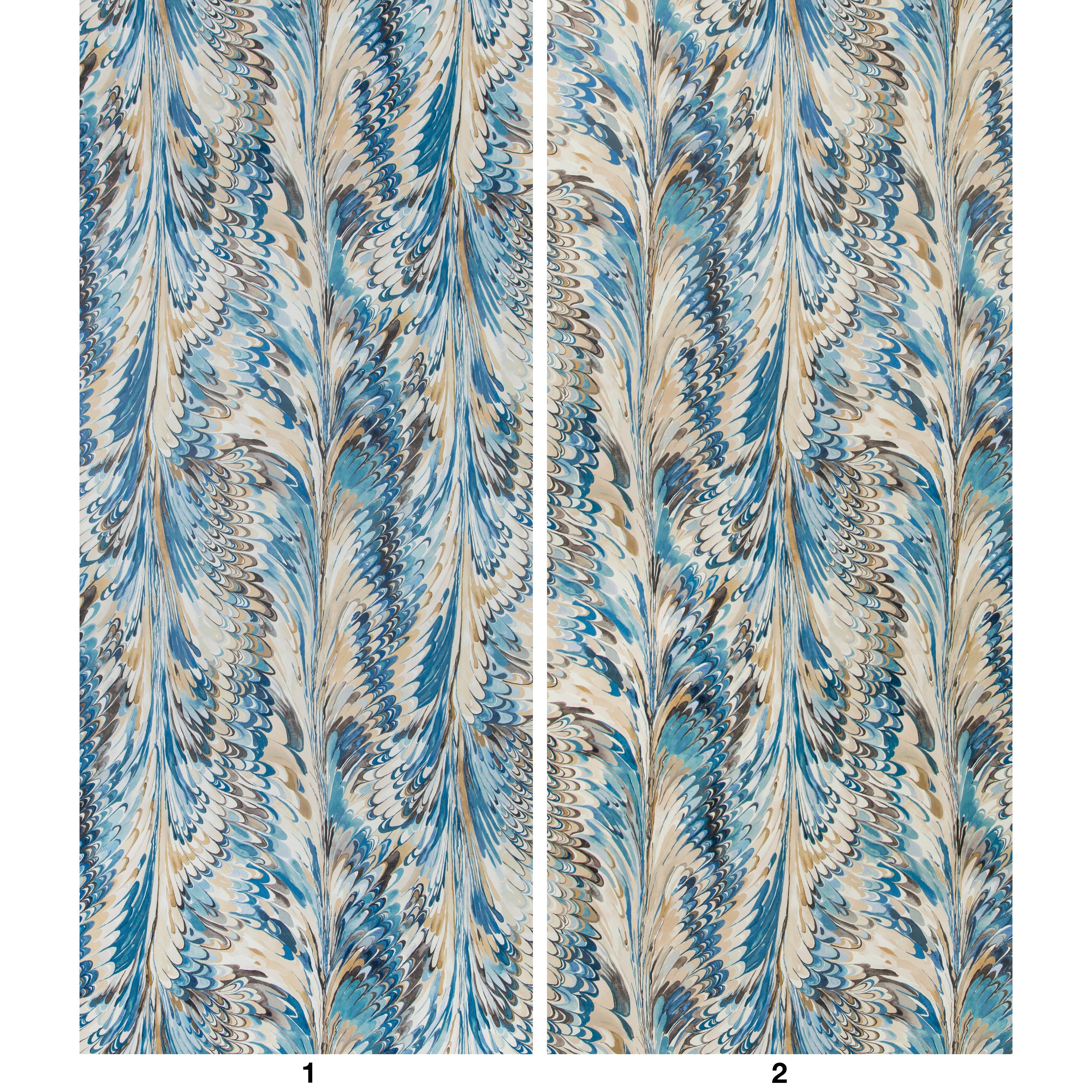 Taplow 2 Panel Mural in Navy/Slate color - pattern number P2019103.155.0 - by Lee Jofa in the Manor House collection