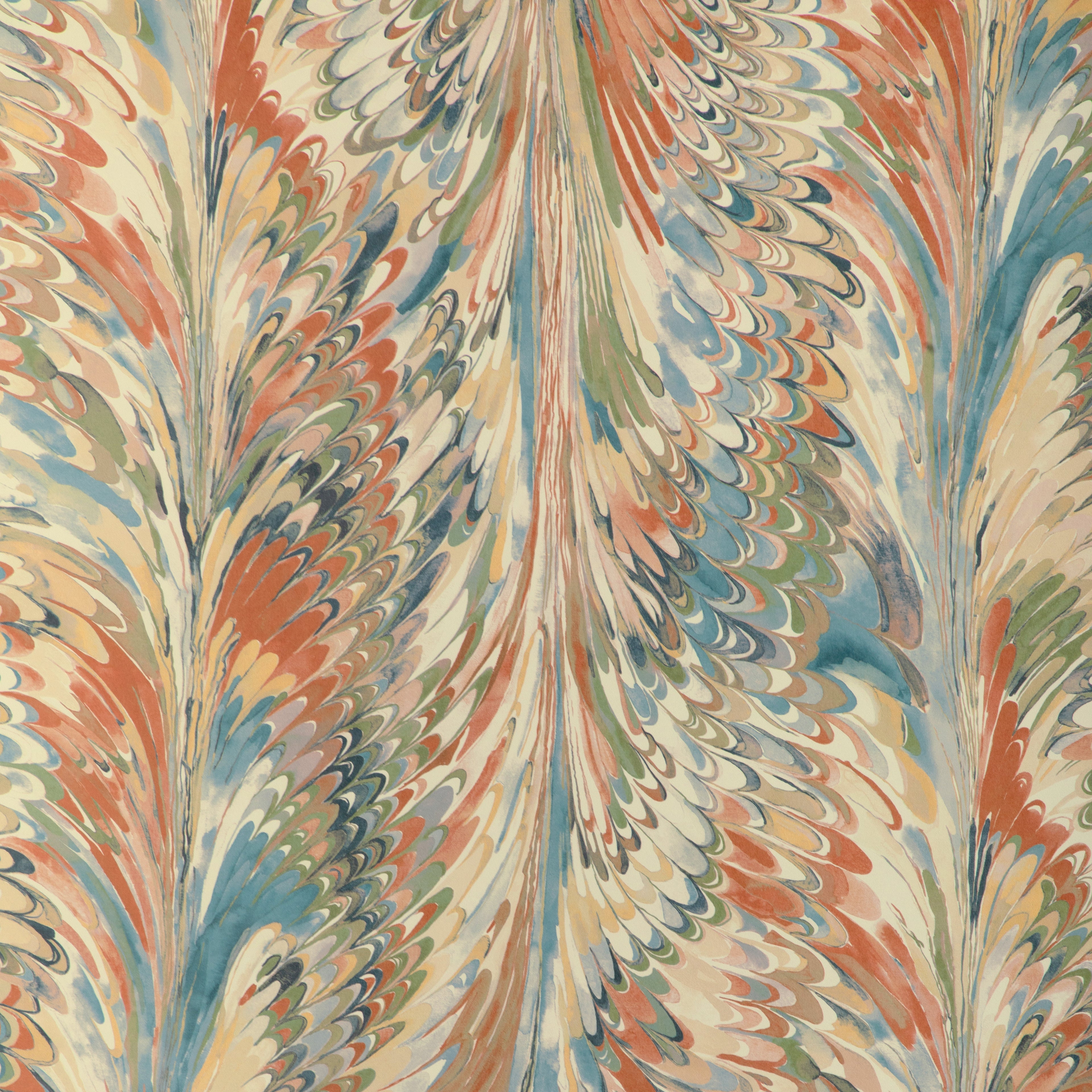 Taplow Paper 2 Panel Mural in clay/blue color - pattern number P2019103.312.0 - by Lee Jofa in the Garden Walk collection