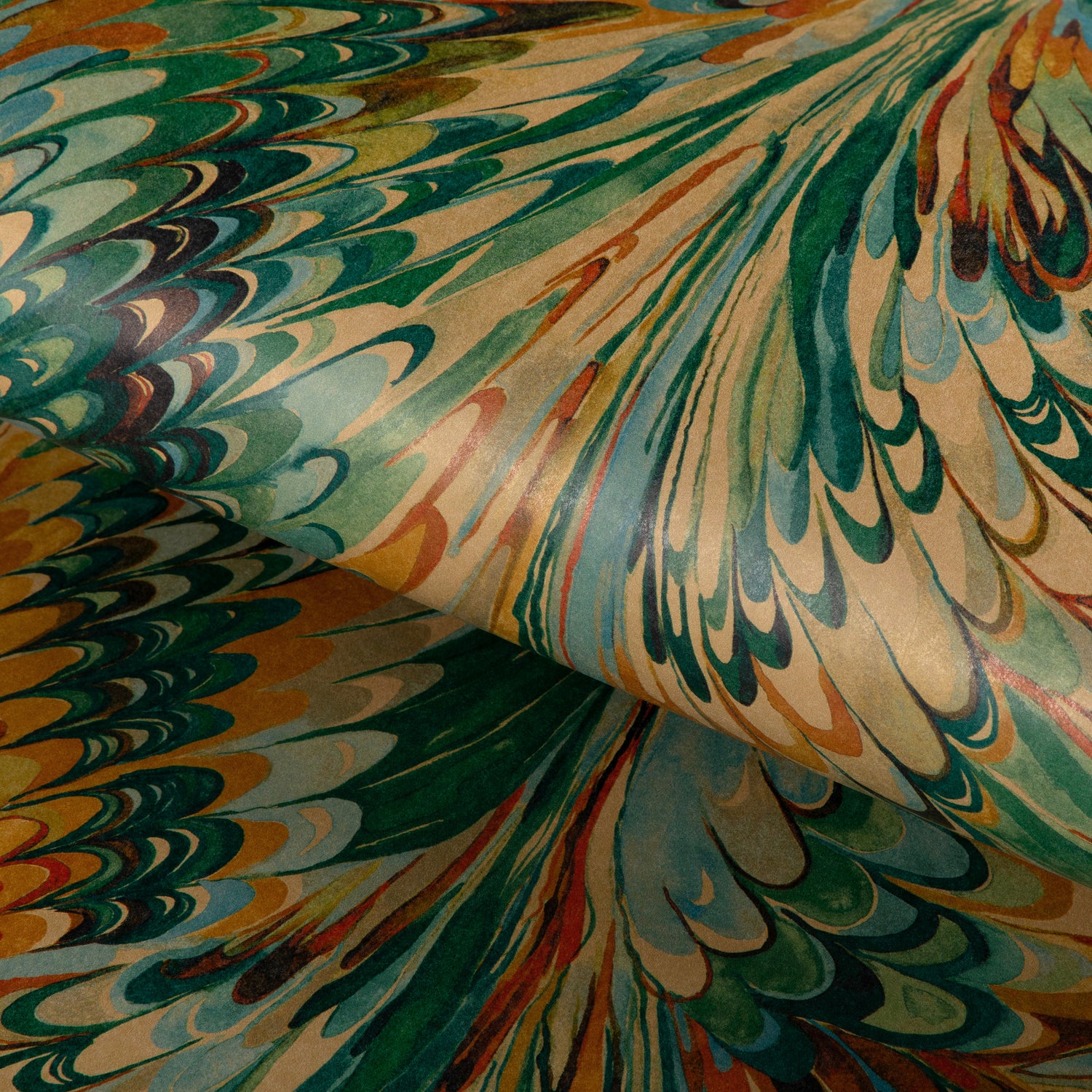 Taplow 2 Panel Mural in Teal/Bronze color - pattern number P2019103.354.0 - by Lee Jofa in the Barwick collection