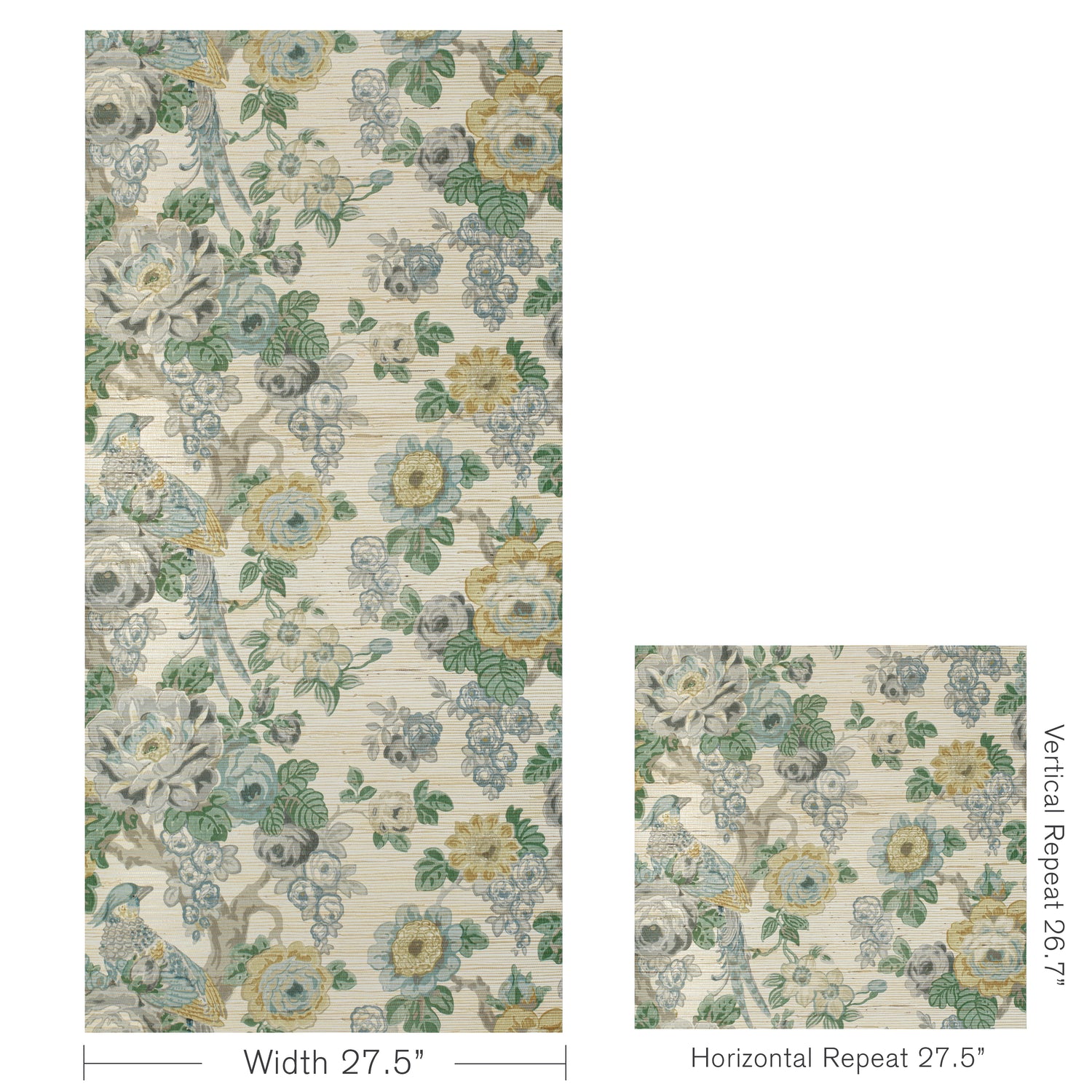 Avondale Wallpaper in Slate/Aqua color - pattern number P2020100.1311.0 - by Lee Jofa in the Avondale collection
