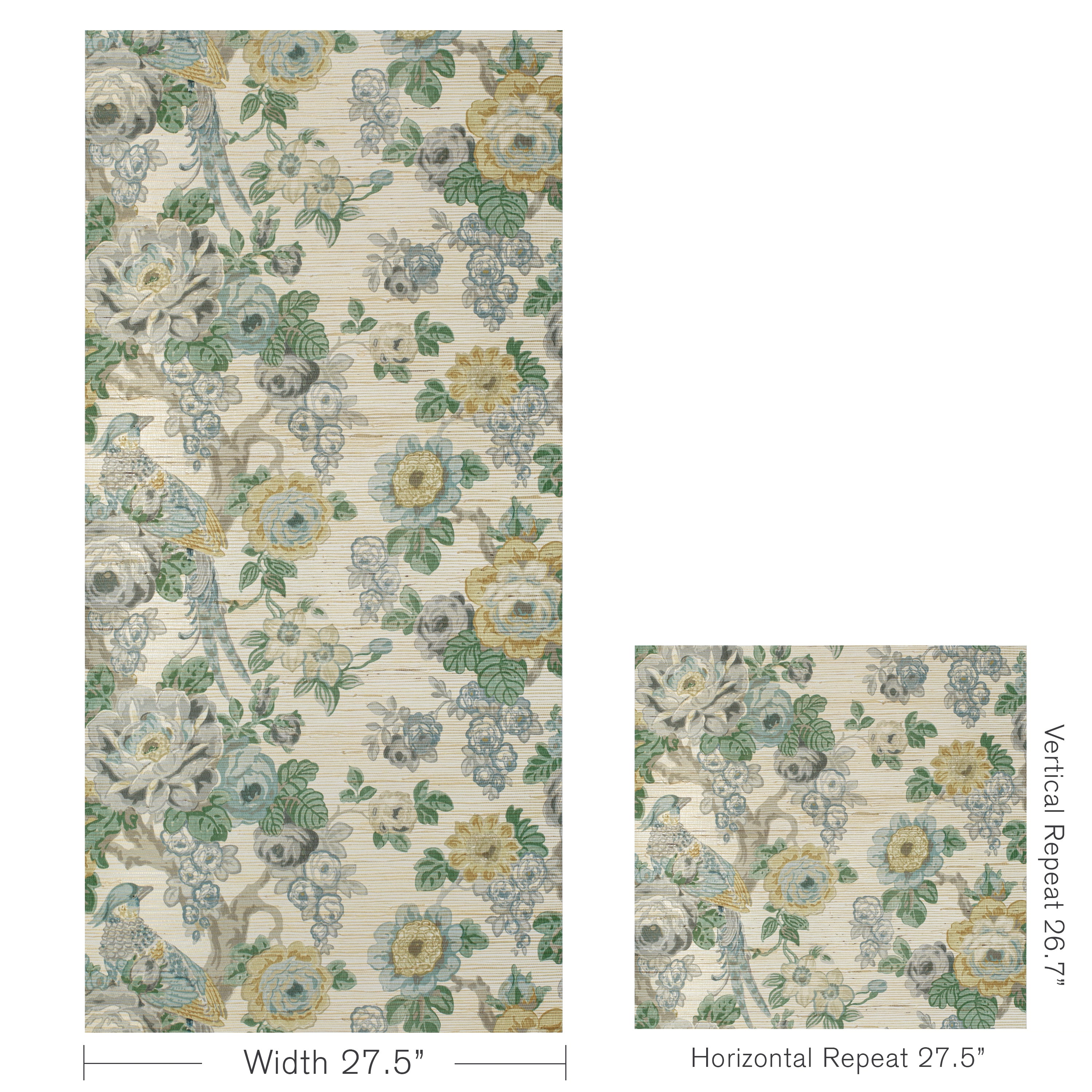 Avondale Wallpaper in Slate/Aqua color - pattern number P2020100.1311.0 - by Lee Jofa in the Avondale collection