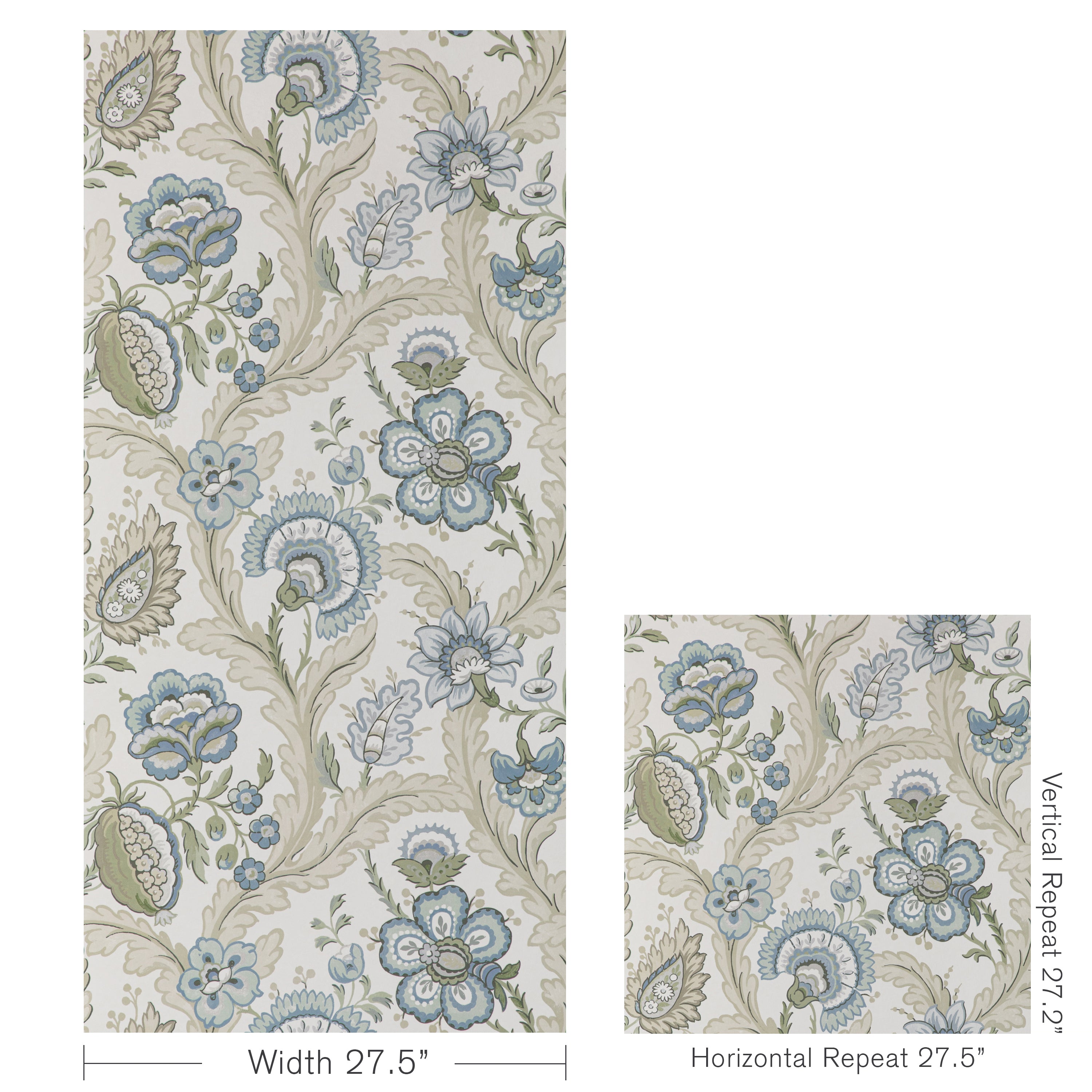 Wimberly Wallpaper in Aqua/Sage color - pattern number P2020101.1323.0 - by Lee Jofa in the Avondale collection