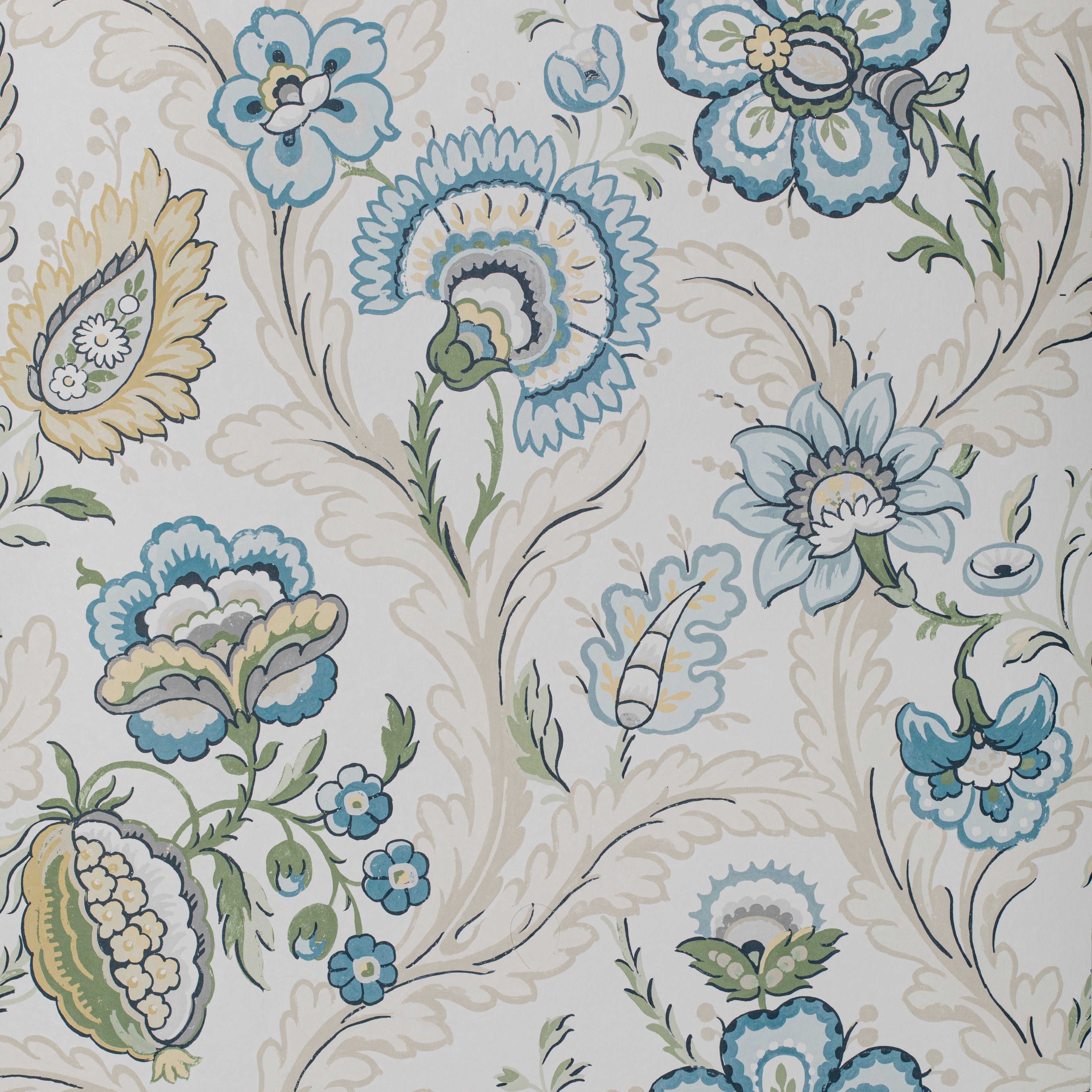 Wimberly Wallpaper in Blue/Spring color - pattern number P2020101.530.0 - by Lee Jofa in the Avondale collection