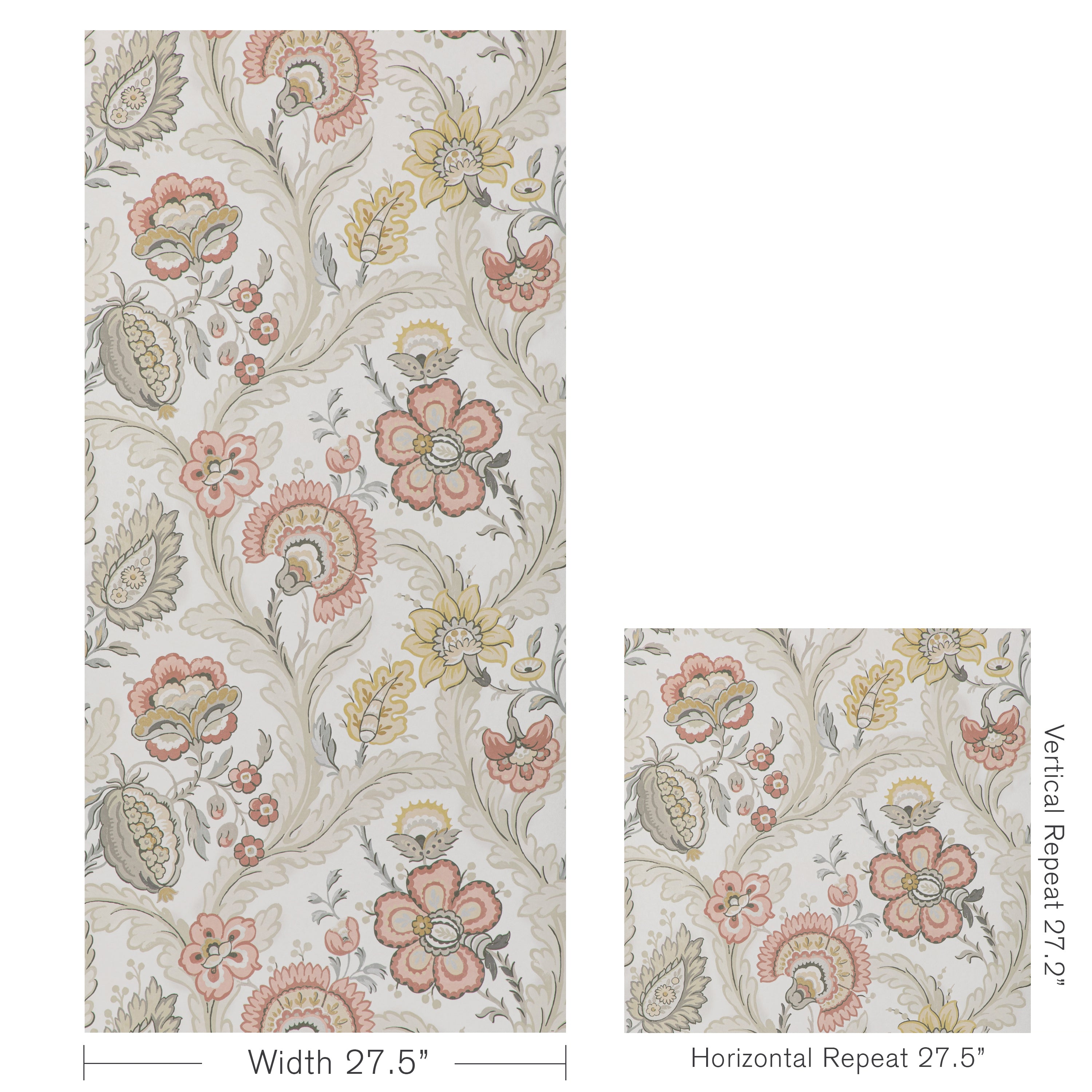 Wimberly Wallpaper in Blush/Stone color - pattern number P2020101.711.0 - by Lee Jofa in the Avondale collection