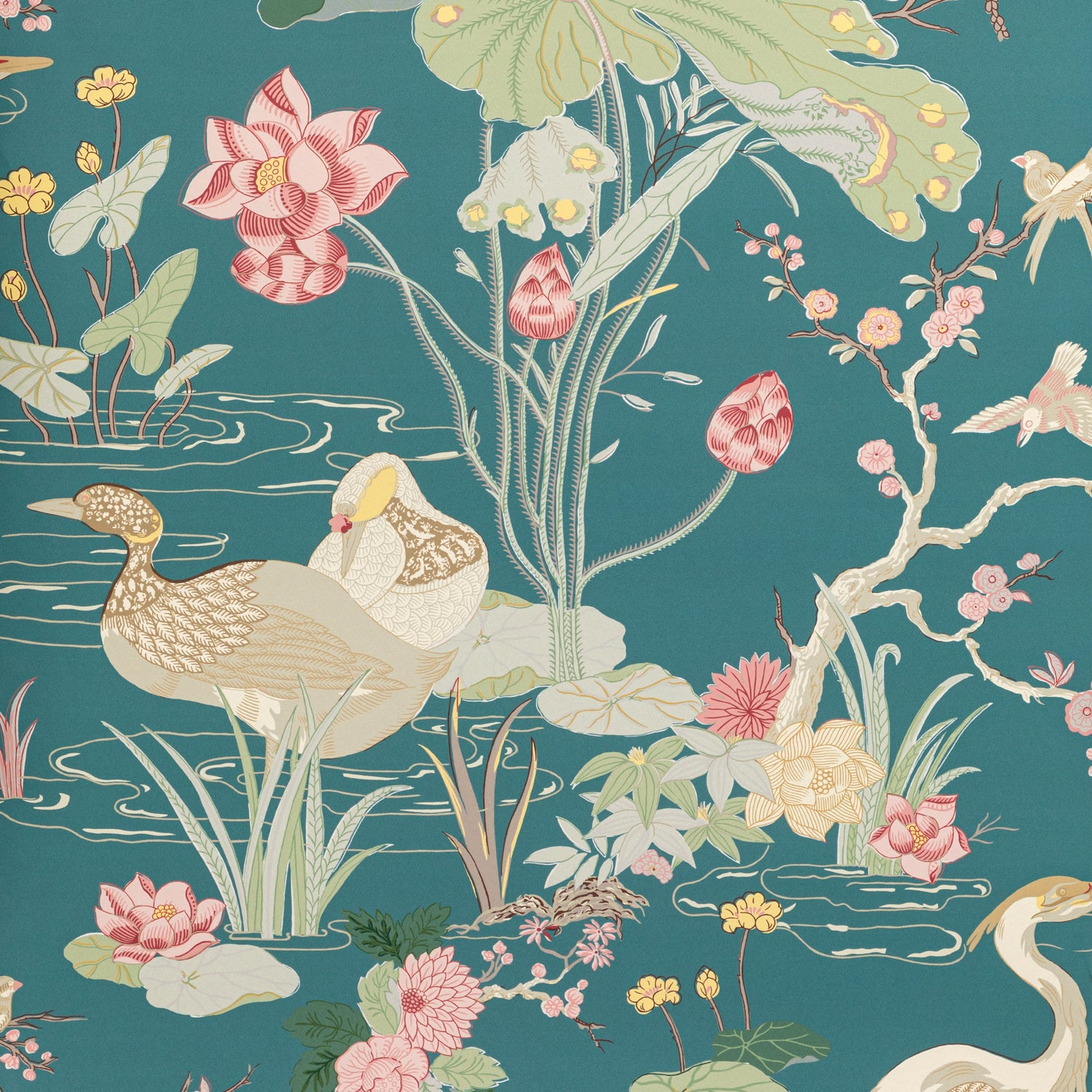 Luzon Wallpaper in Lagoon color - pattern number P2020105.357.0 - by Lee Jofa in the Mindoro collection