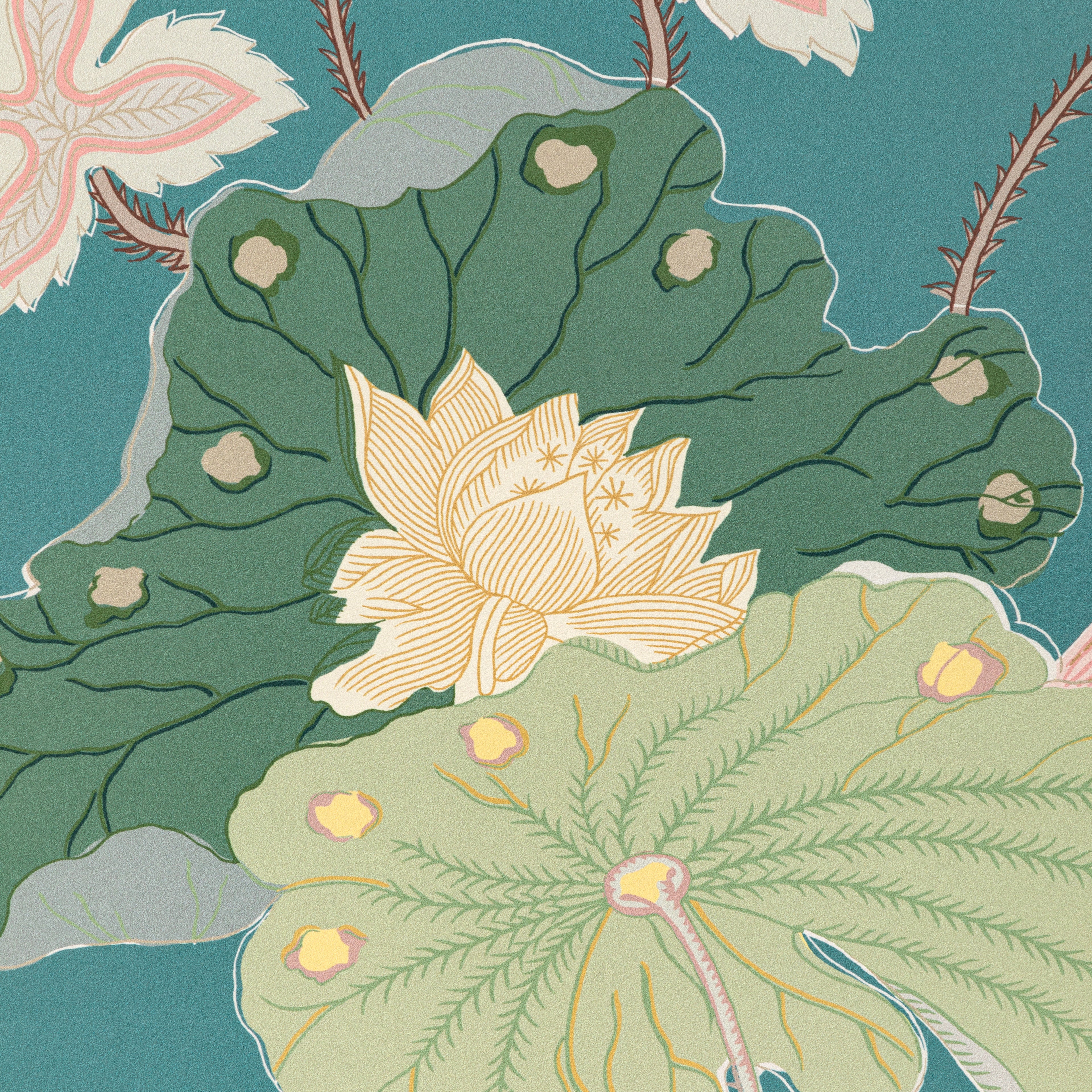 Luzon Wallpaper in Lagoon color - pattern number P2020105.357.0 - by Lee Jofa in the Mindoro collection