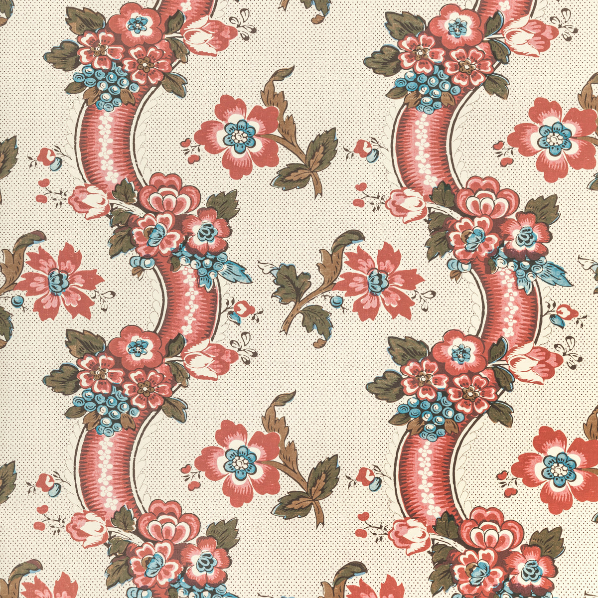 Benday Wallpaper in Red/Blue color - pattern number P2020111.195.0 - by Lee Jofa in the Oscar De La Renta IV collection