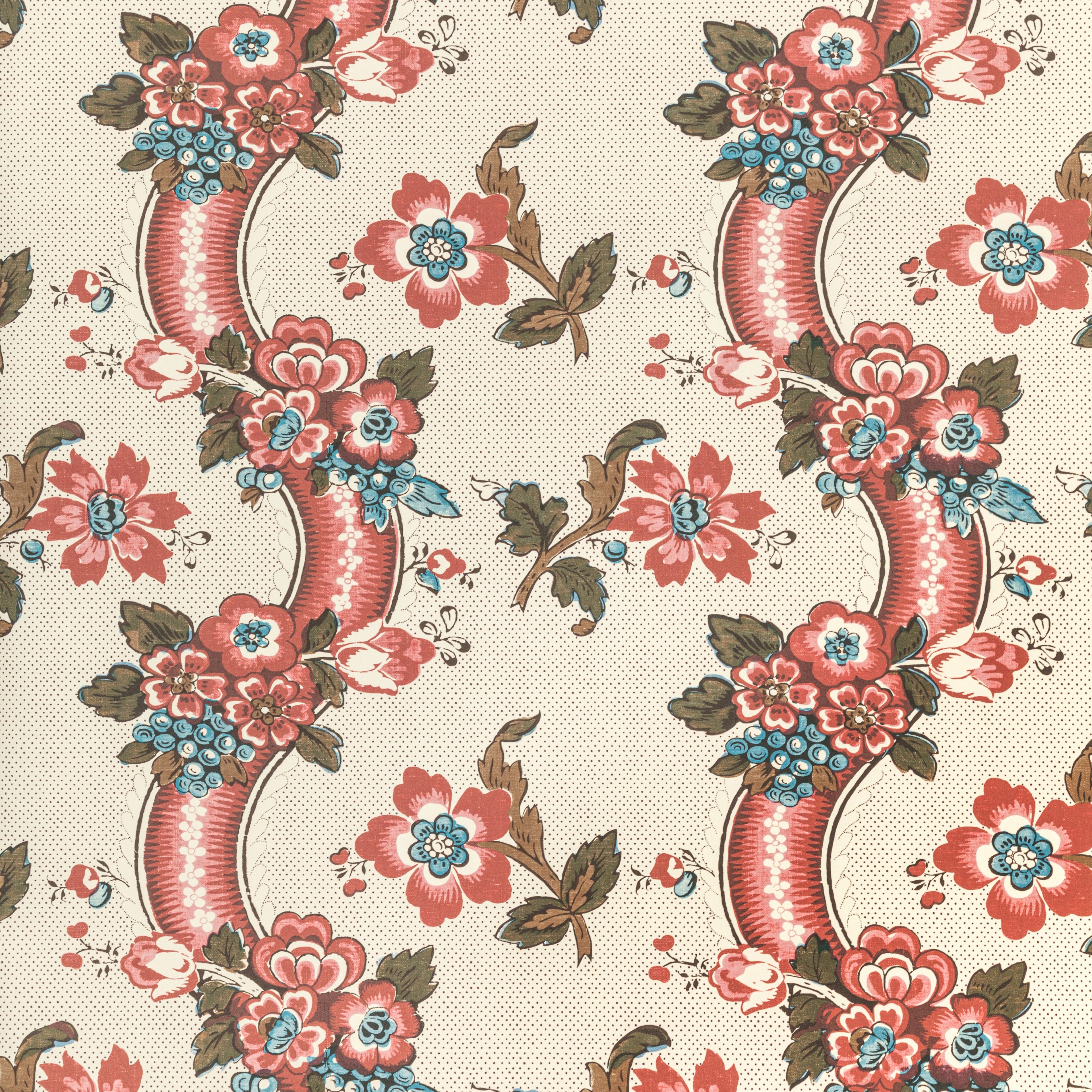 Benday Wallpaper in Red/Blue color - pattern number P2020111.195.0 - by Lee Jofa in the Oscar De La Renta IV collection