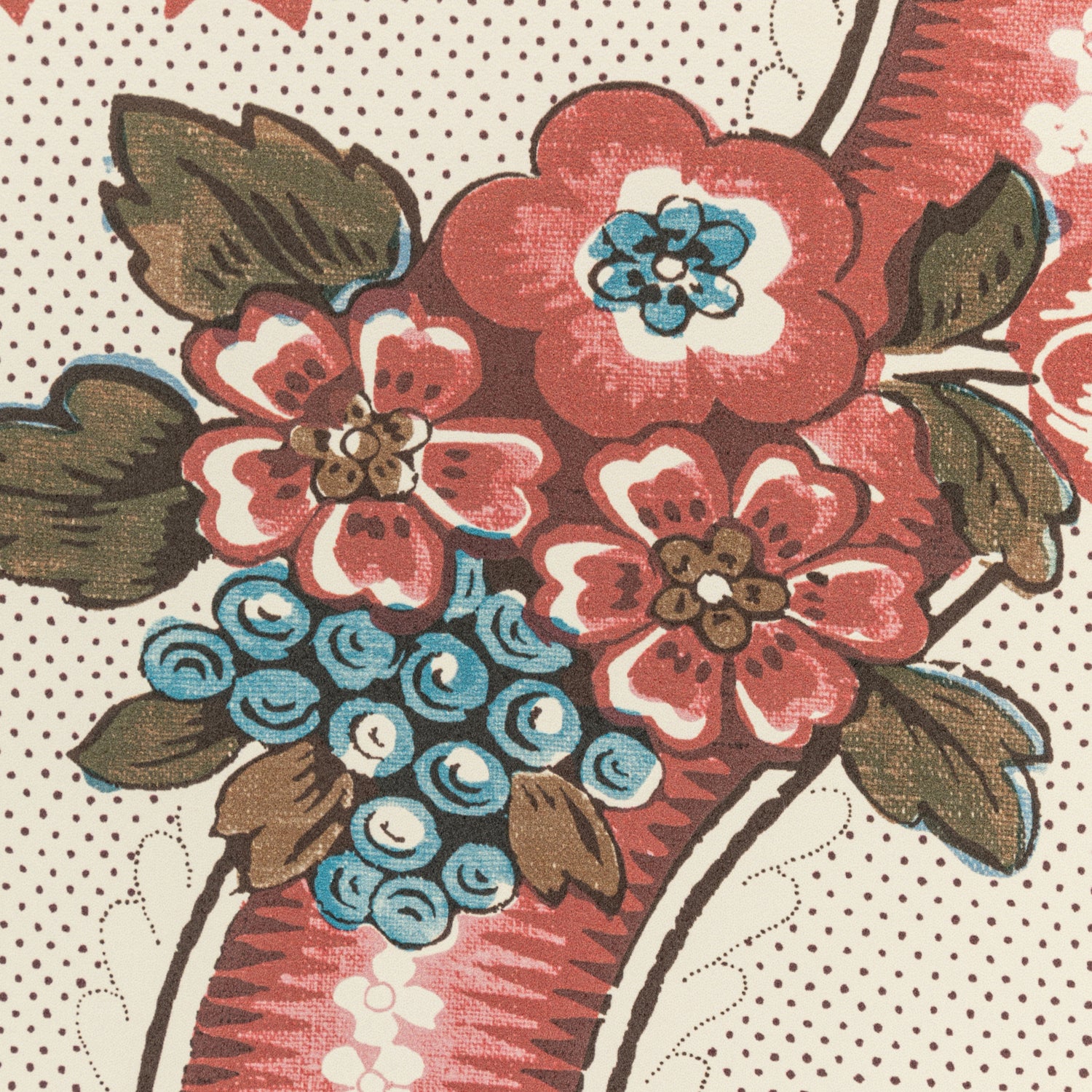 Benday Wallpaper in Red/Blue color - pattern number P2020111.195.0 - by Lee Jofa in the Oscar De La Renta IV collection