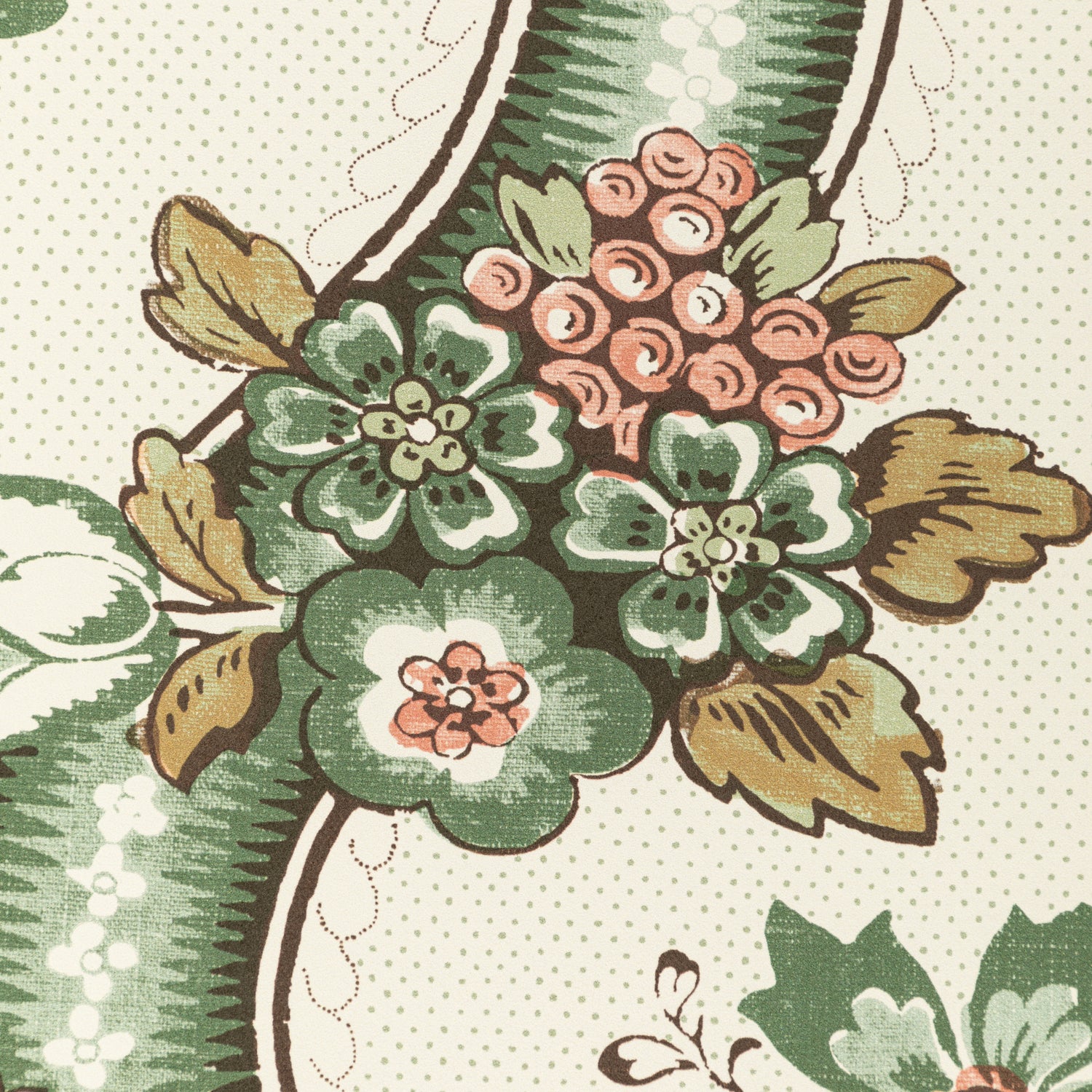 Benday Wallpaper in Green/Rose color - pattern number P2020111.317.0 - by Lee Jofa in the Oscar De La Renta IV collection