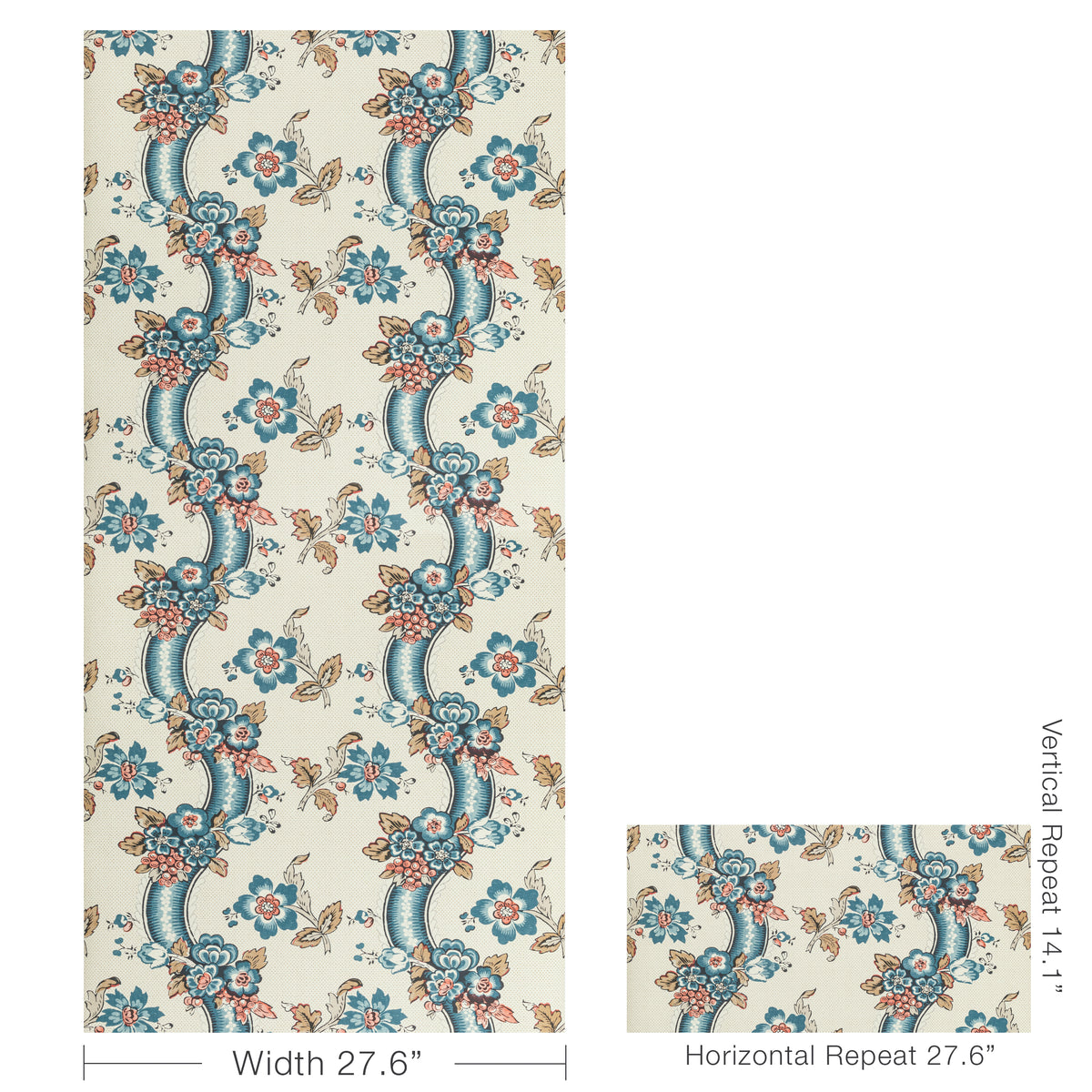 Benday Wallpaper in Denim/Berry color - pattern number P2020111.519.0 - by Lee Jofa in the Oscar De La Renta IV collection