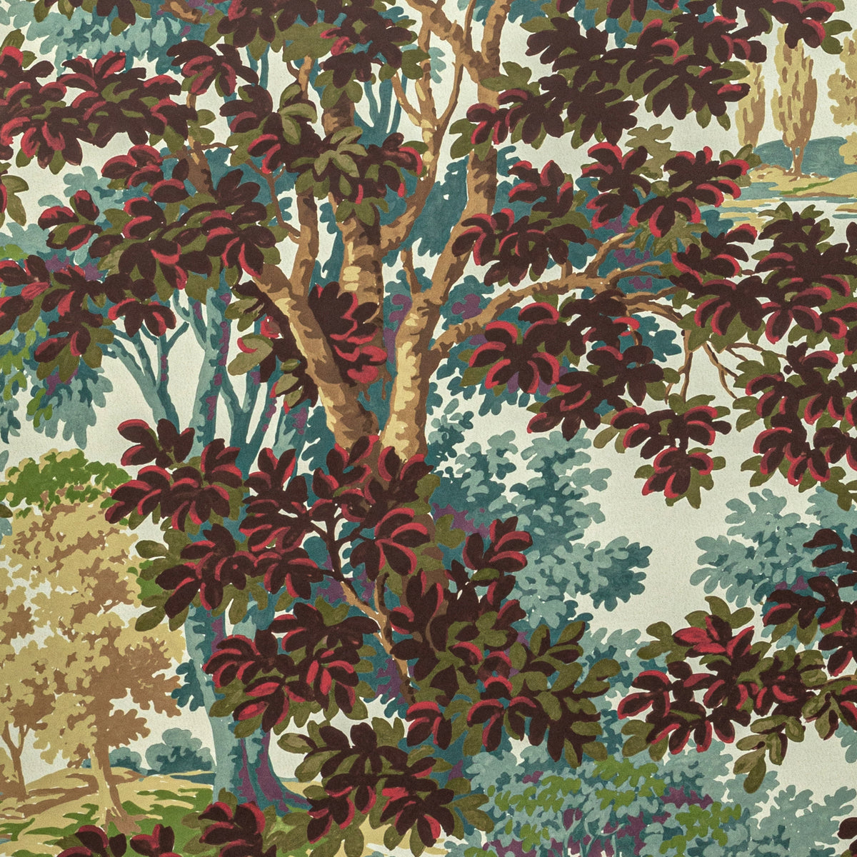 Woodland Wallpaper in Multi color - pattern number P2022104.915.0 - by Lee Jofa in the Bunny Williams Arcadia collection