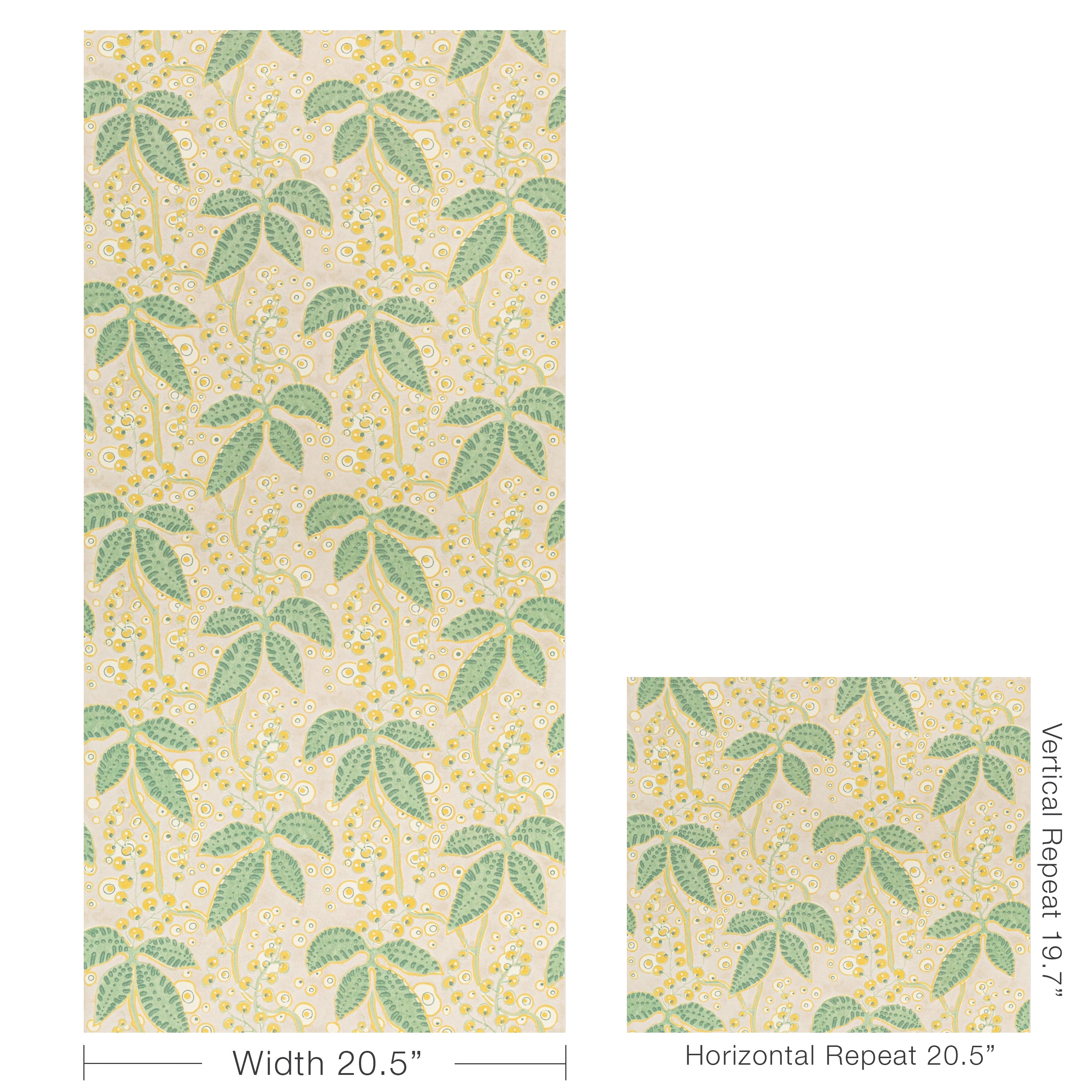 Putnam Wallpaper in Celery/Yellow color - pattern number P2022105.314.0 - by Lee Jofa in the Bunny Williams Arcadia collection