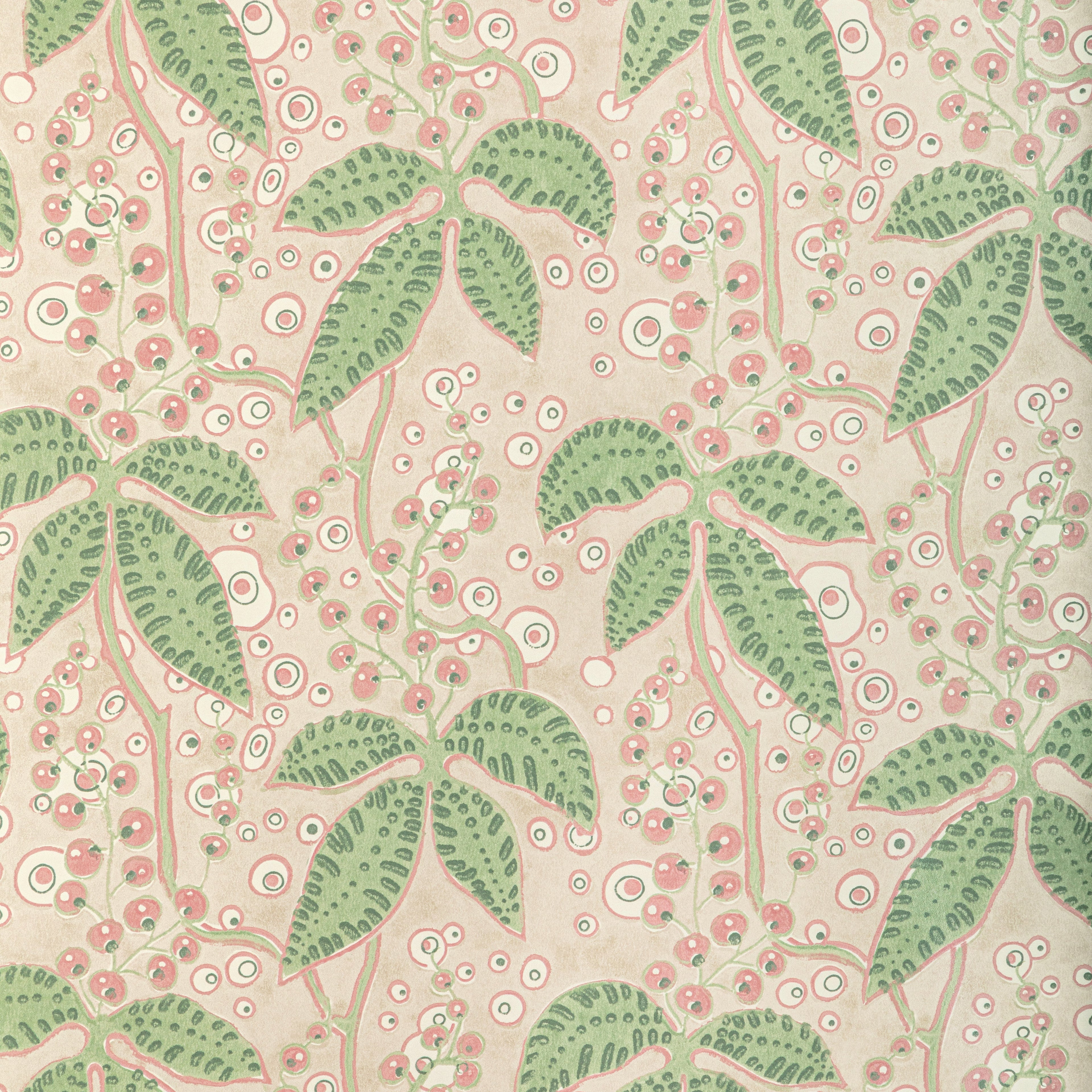 Putnam Wallpaper in Green/Rose color - pattern number P2022105.73.0 - by Lee Jofa in the Bunny Williams Arcadia collection