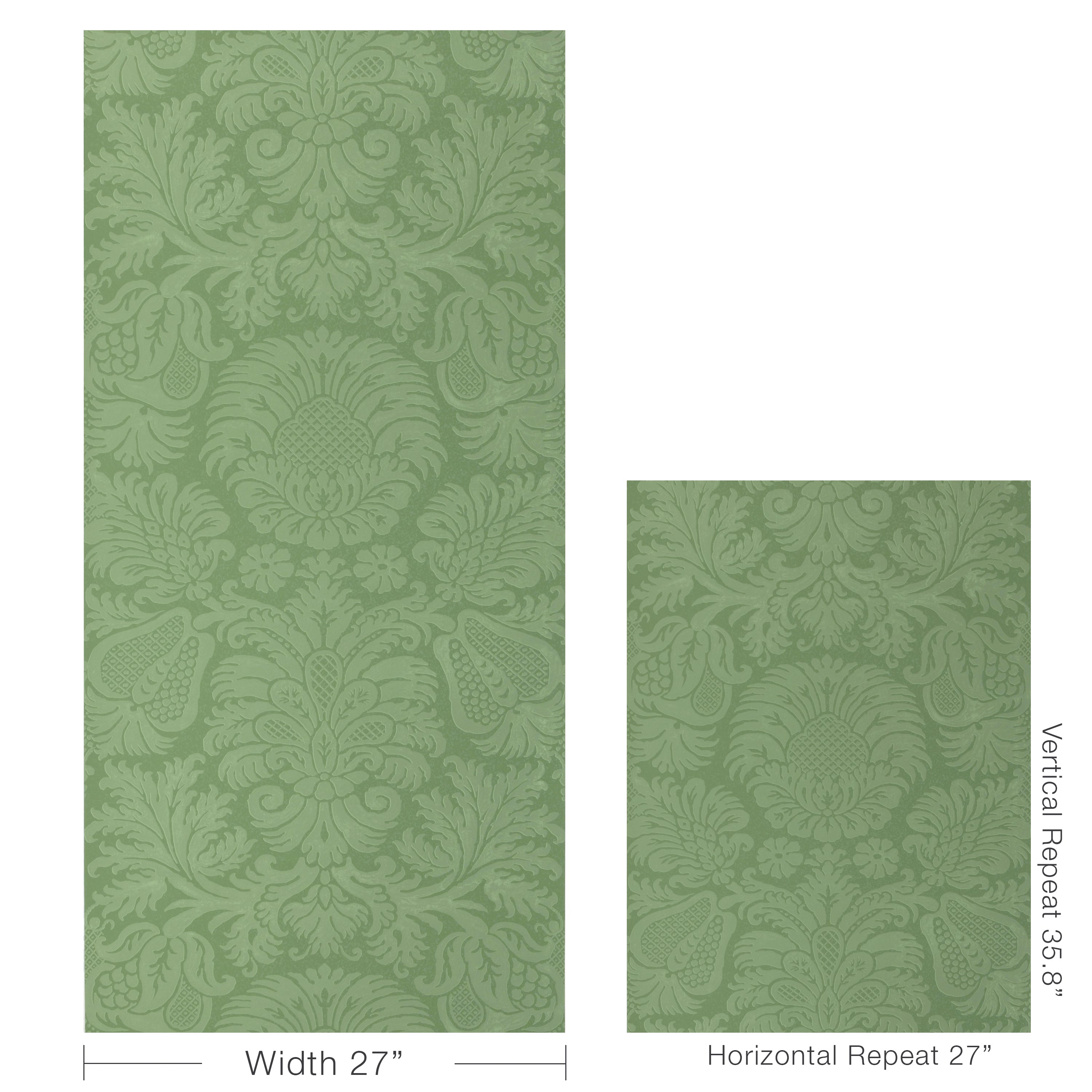 Hancock Wallpaper in Green color - pattern number P2022107.3.0 - by Lee Jofa in the Bunny Williams Arcadia collection