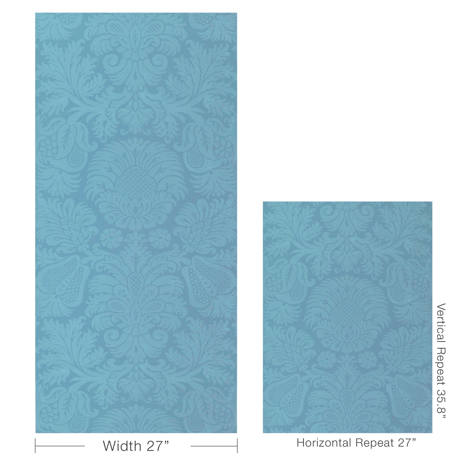 Hancock Wallpaper in Blue color - pattern number P2022107.5.0 - by Lee Jofa in the Bunny Williams Arcadia collection