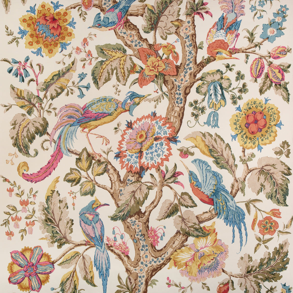 Tree Of Life 3 Panel Mural in Denim/Berry color - pattern number P2023113.519.0 - by Lee Jofa in the Lee Jofa 200 collection