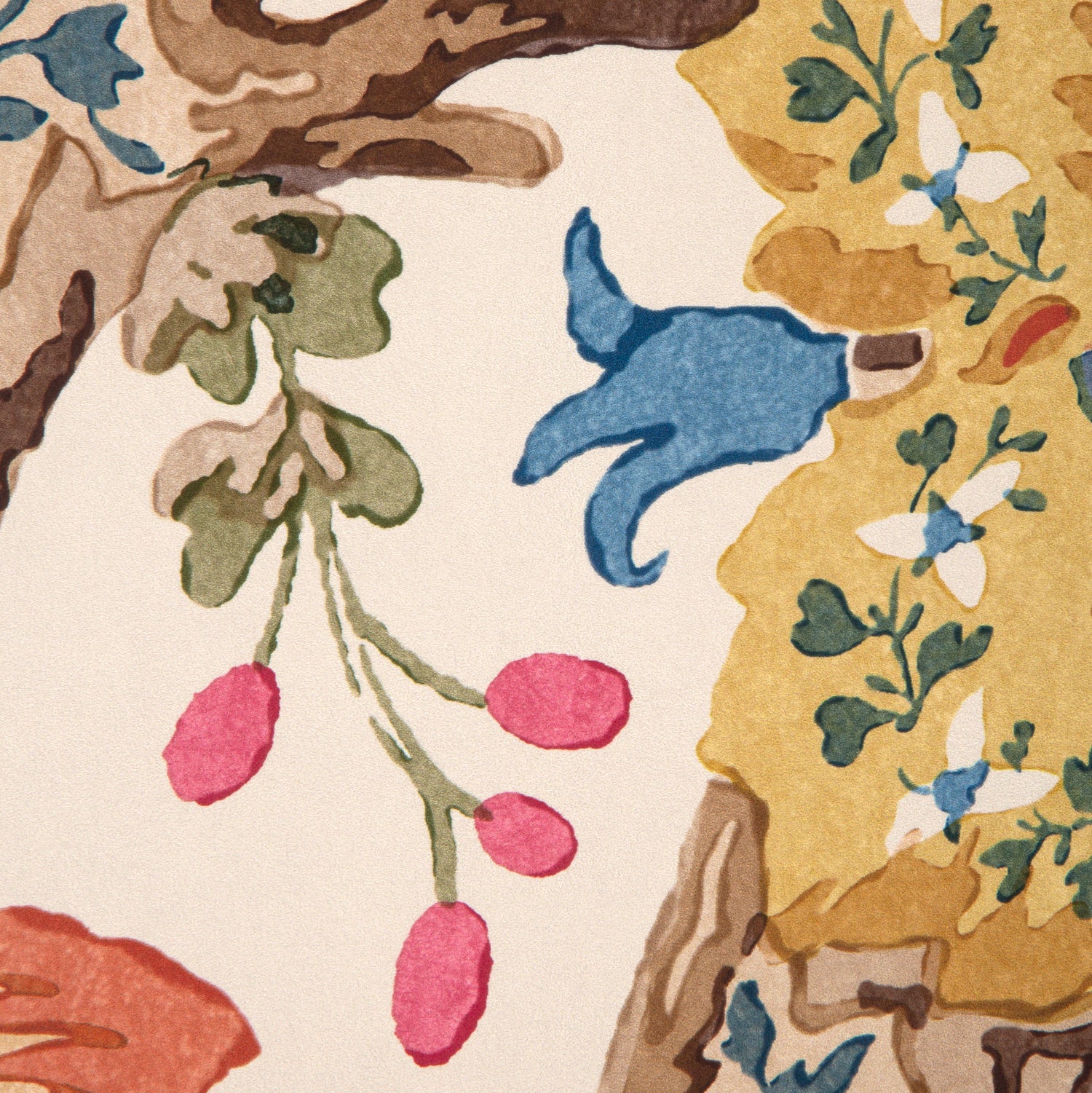 Tree Of Life Wallpaper in Denim/Berry color - pattern number P2023114.519.0 - by Lee Jofa in the Lee Jofa 200 collection