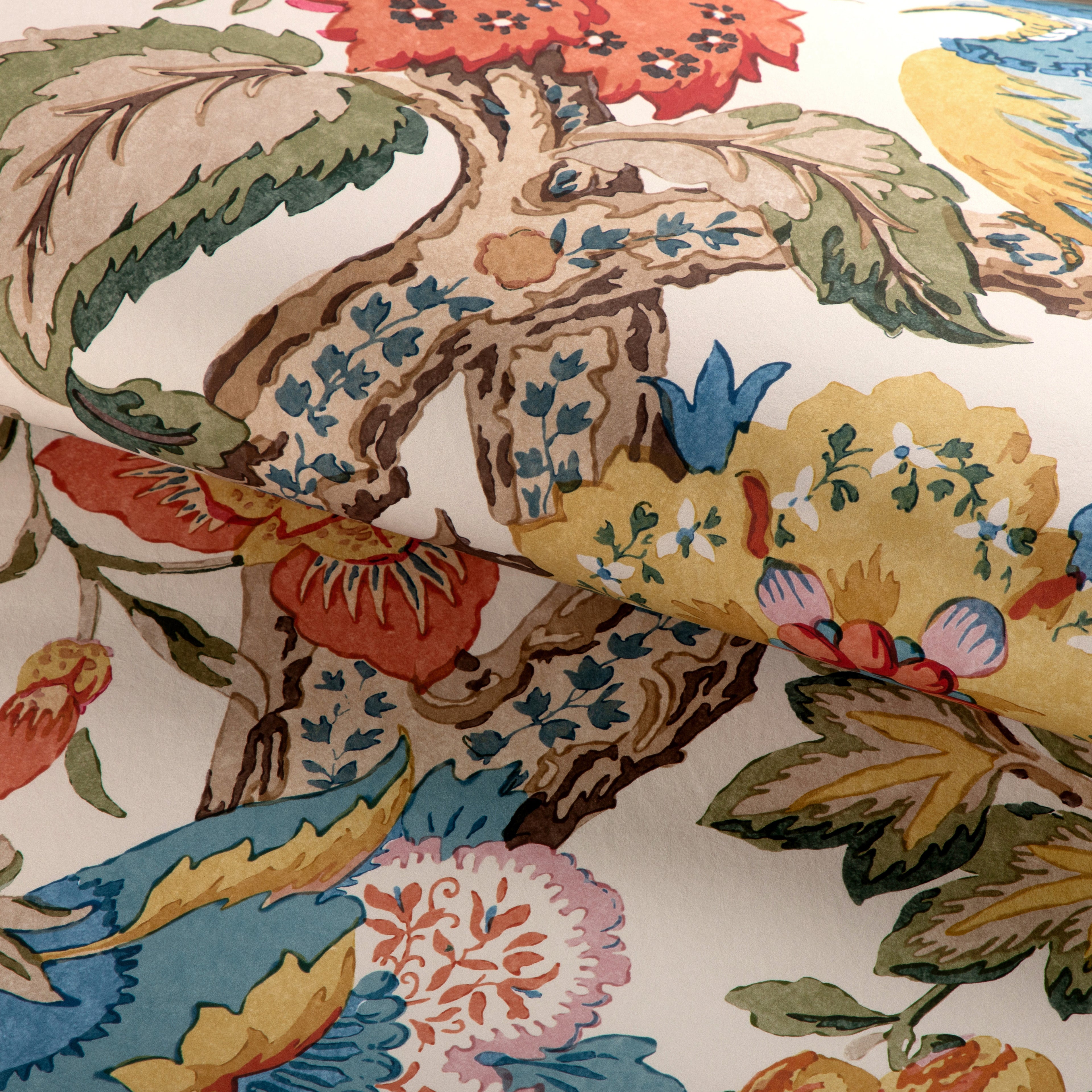 Tree Of Life Wallpaper in Denim/Berry color - pattern number P2023114.519.0 - by Lee Jofa in the Lee Jofa 200 collection