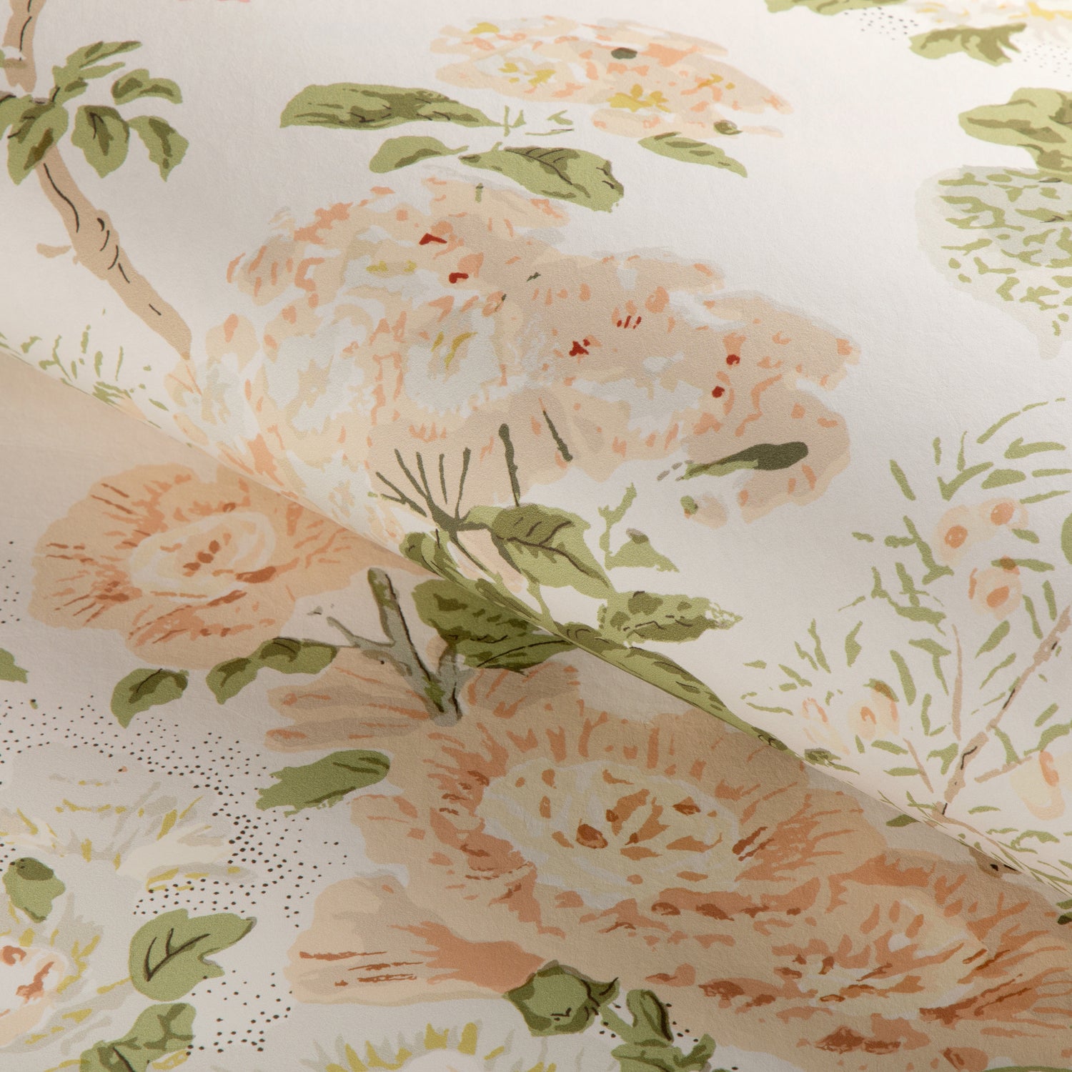 Grand Althea Wallpaper in Apricot/Moss color - pattern number P2023115.312.0 - by Lee Jofa in the Lee Jofa 200 collection
