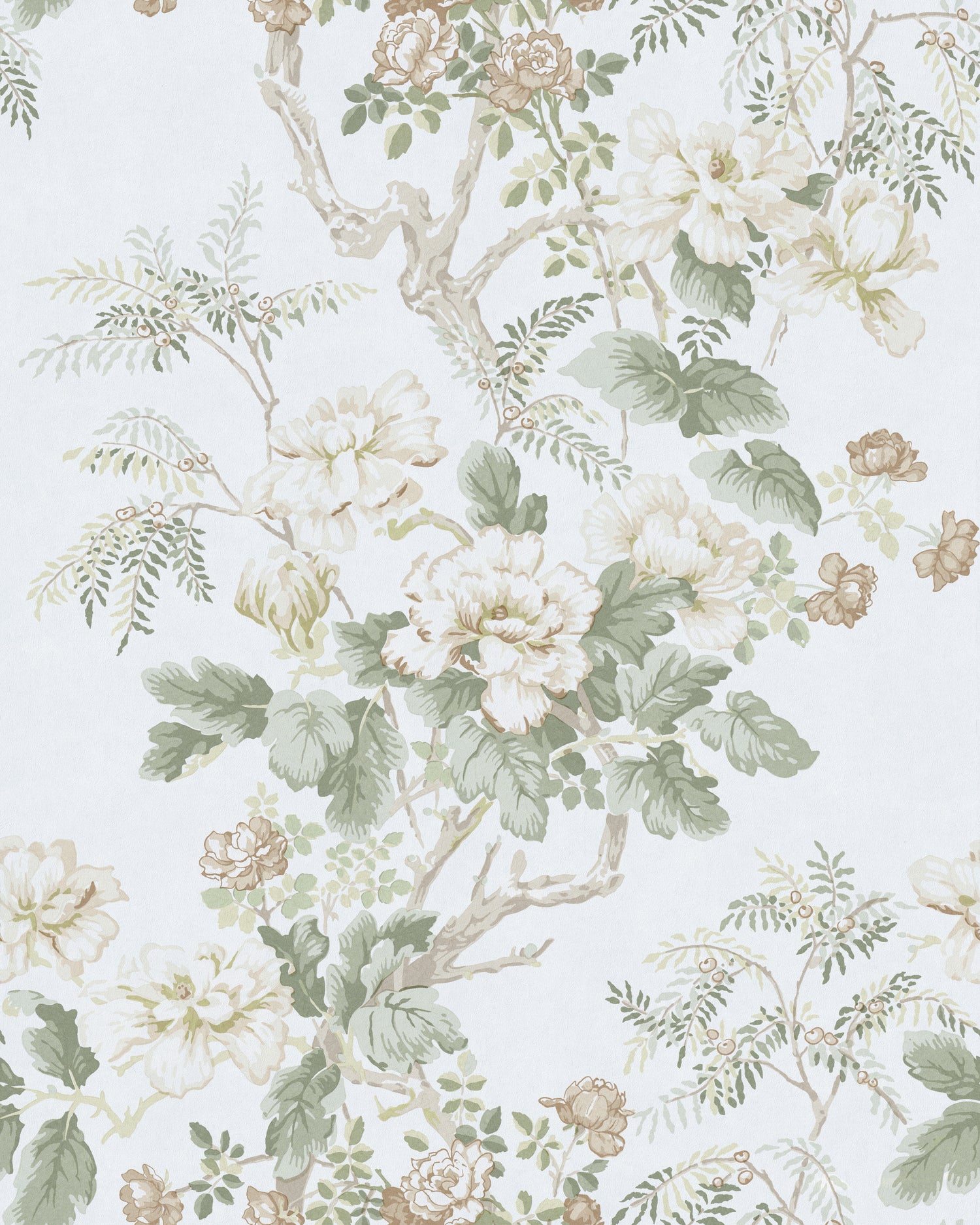 Chinese Peony Wallpaper in beige color - pattern number P2023118.1630.0 - by Lee Jofa Modern in the Hinton Hill collection