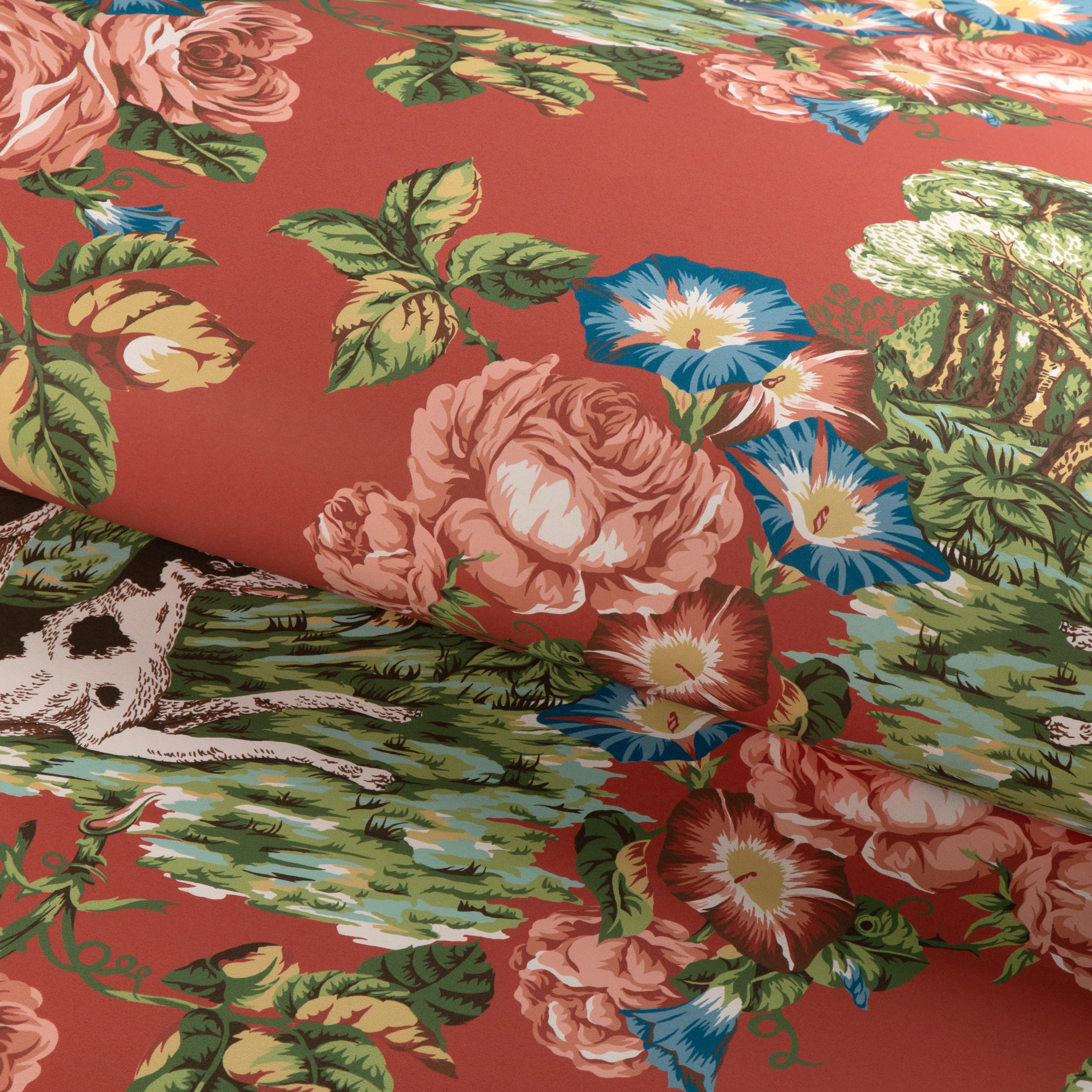 Whippets Wallpaper in Red color - pattern number P2023120.19.0 - by Lee Jofa in the Lee Jofa 200 collection