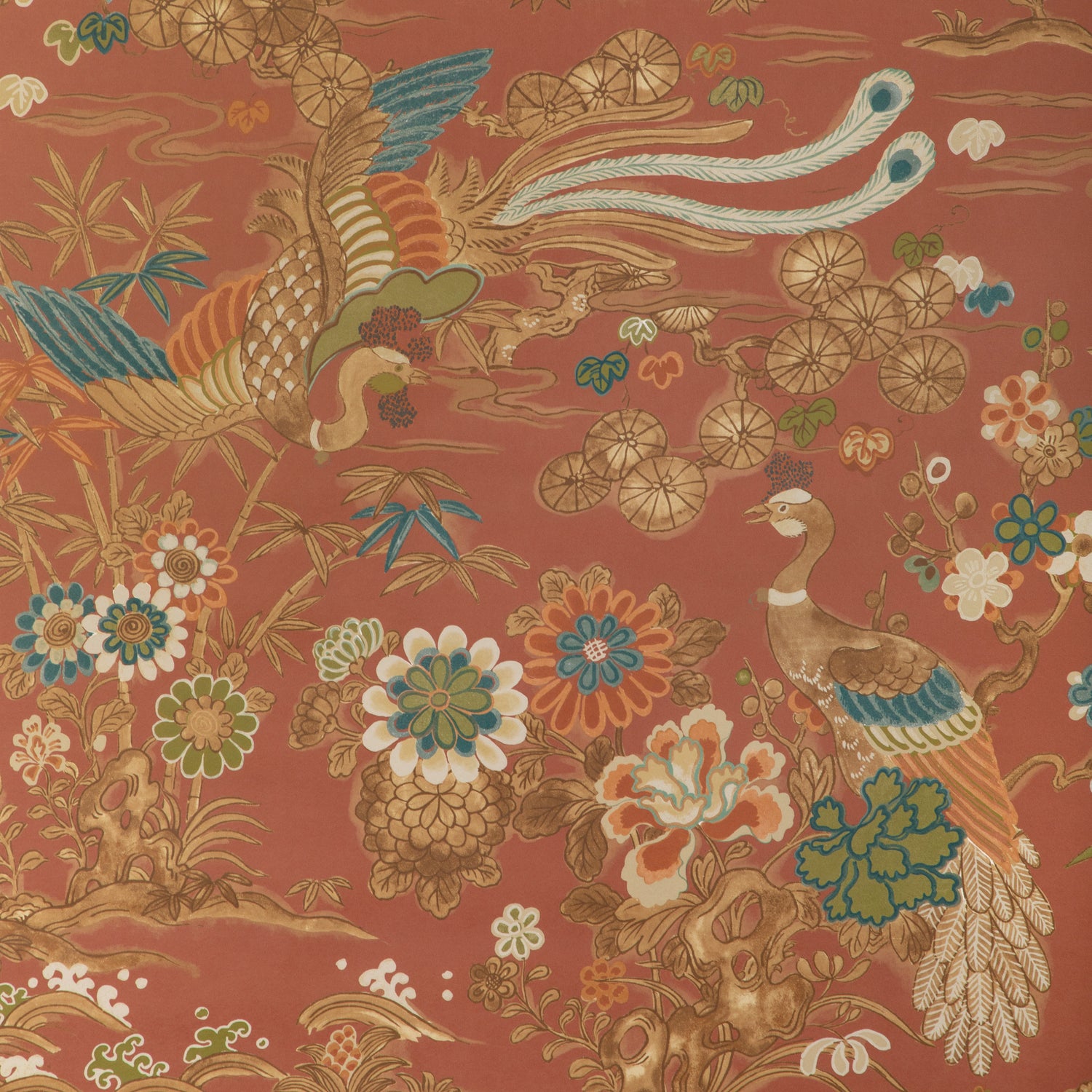 Sakura Paper Wallpaper in clay color - pattern number P2023124.24.0 - by Lee Jofa in the Garden Walk collection