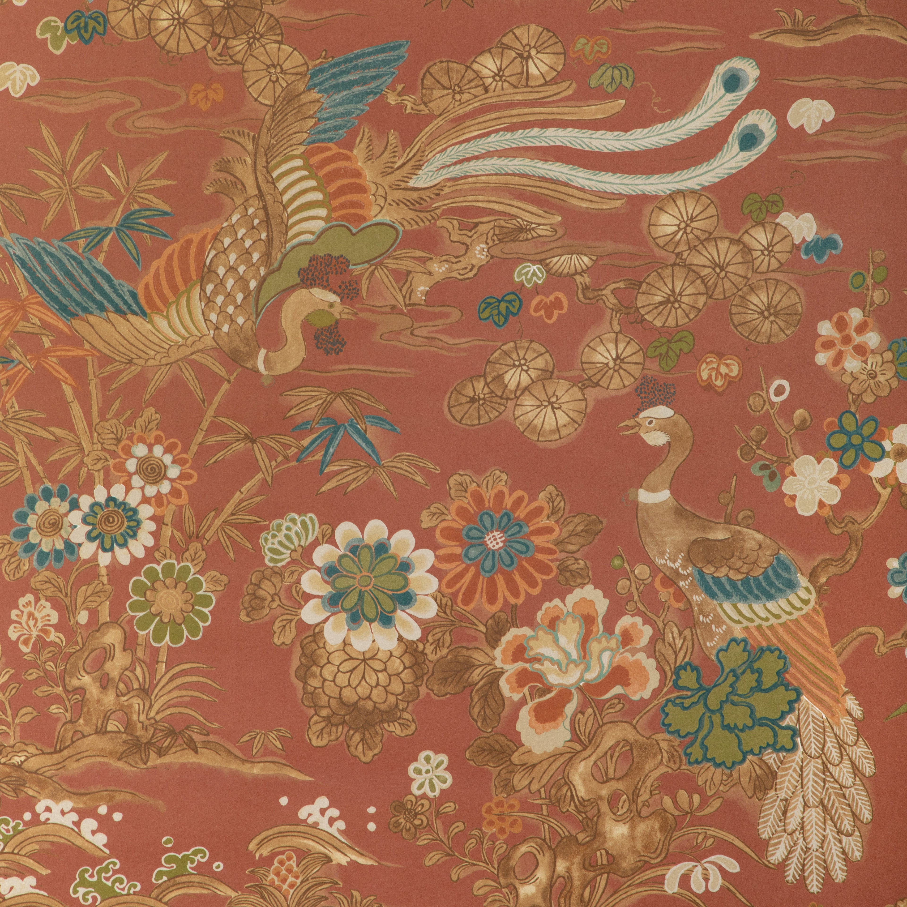 Sakura Paper Wallpaper in clay color - pattern number P2023124.24.0 - by Lee Jofa in the Garden Walk collection
