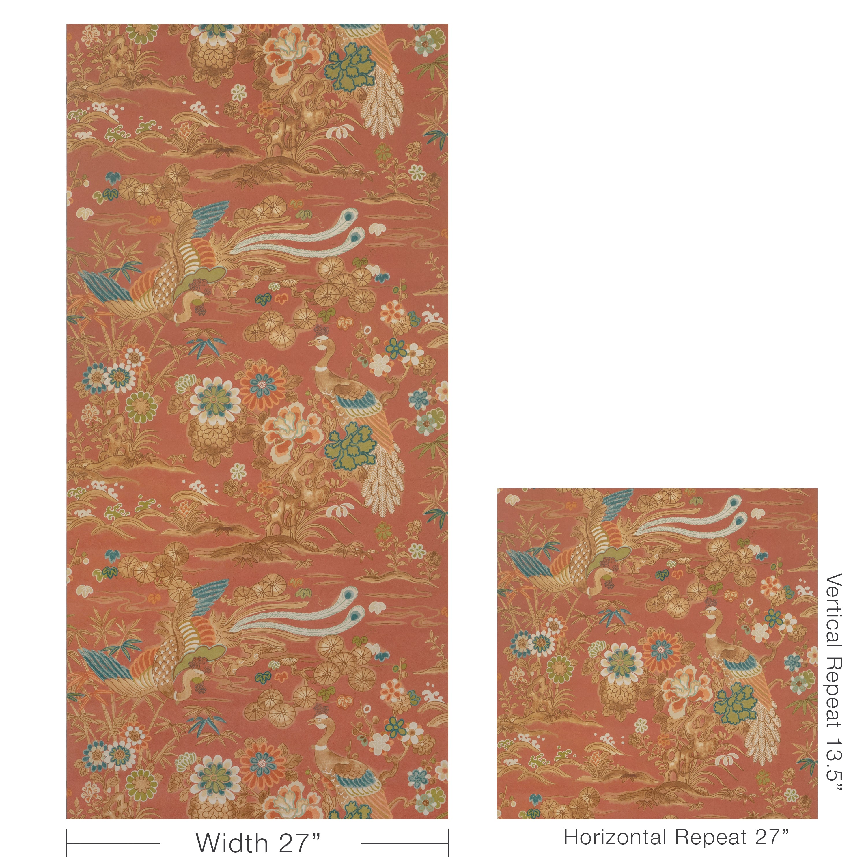 Sakura Paper Wallpaper in clay color - pattern number P2023124.24.0 - by Lee Jofa in the Garden Walk collection
