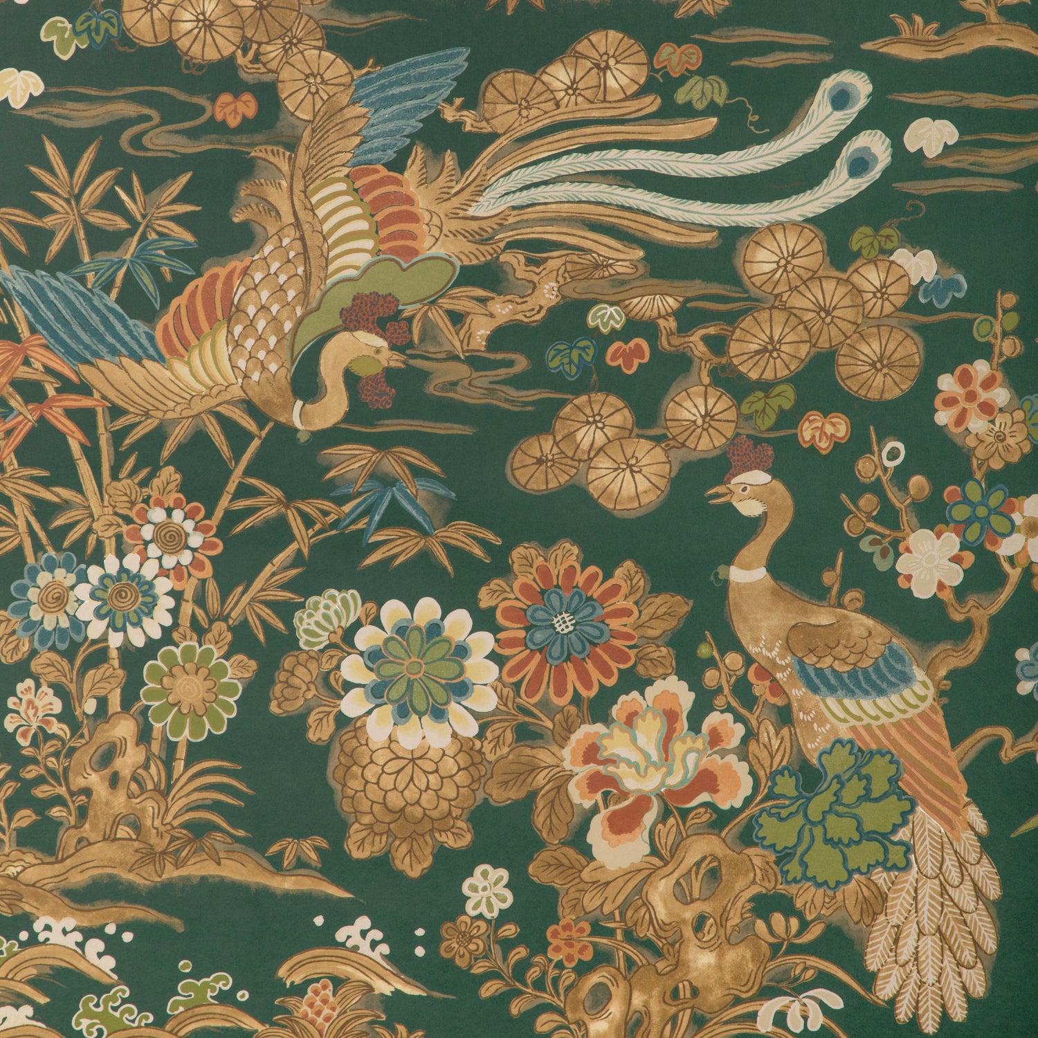 Sakura Paper Wallpaper in green color - pattern number P2023124.3.0 - by Lee Jofa in the Garden Walk collection