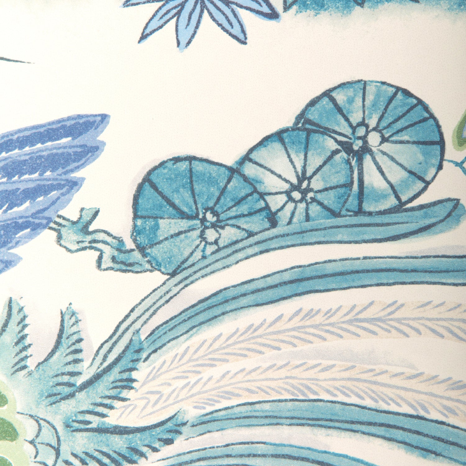 Sakura Paper Wallpaper in teal color - pattern number P2023124.353.0 - by Lee Jofa in the Garden Walk collection