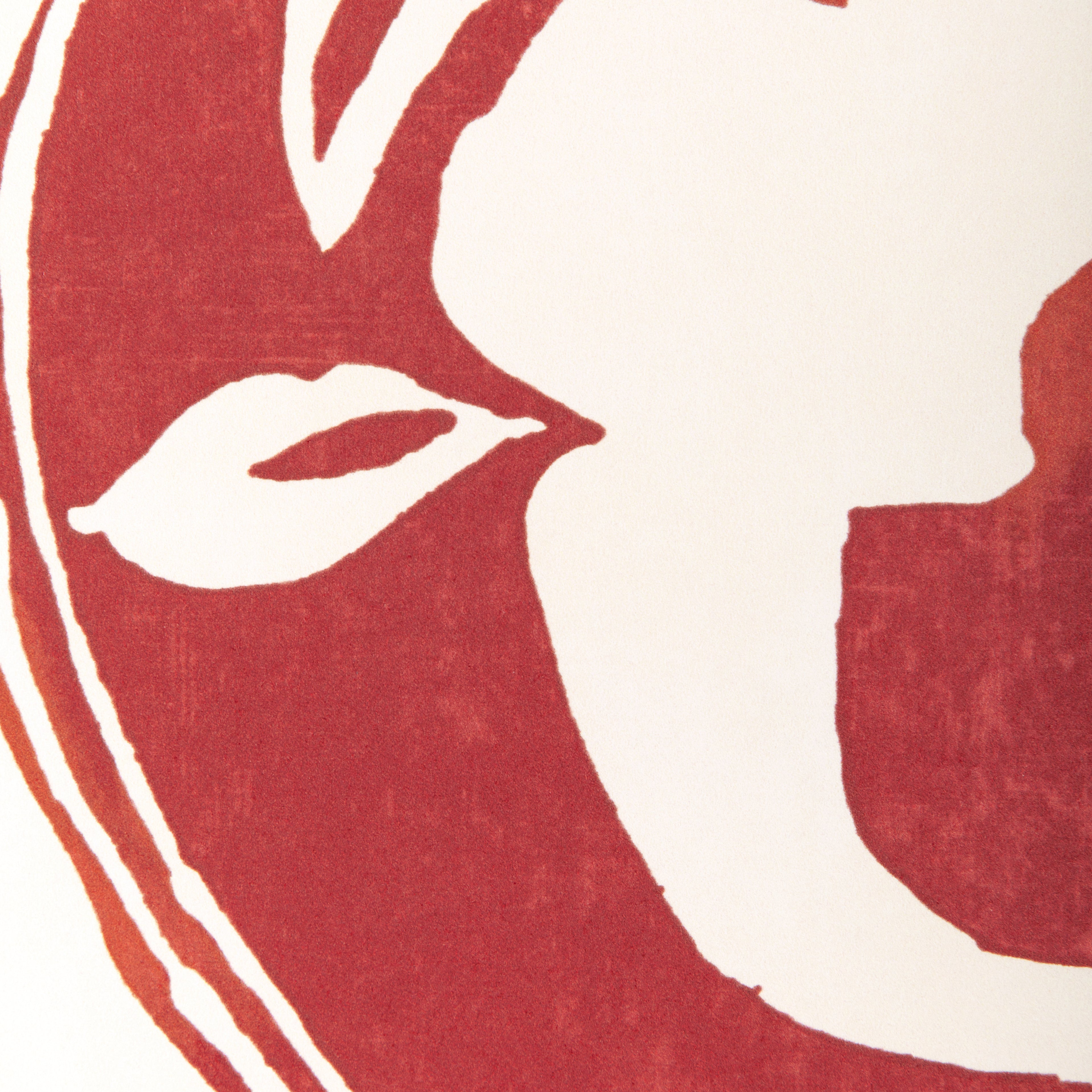 Calathea Paper Wallpaper in red color - pattern number P2023126.19.0 - by Lee Jofa in the Garden Walk collection