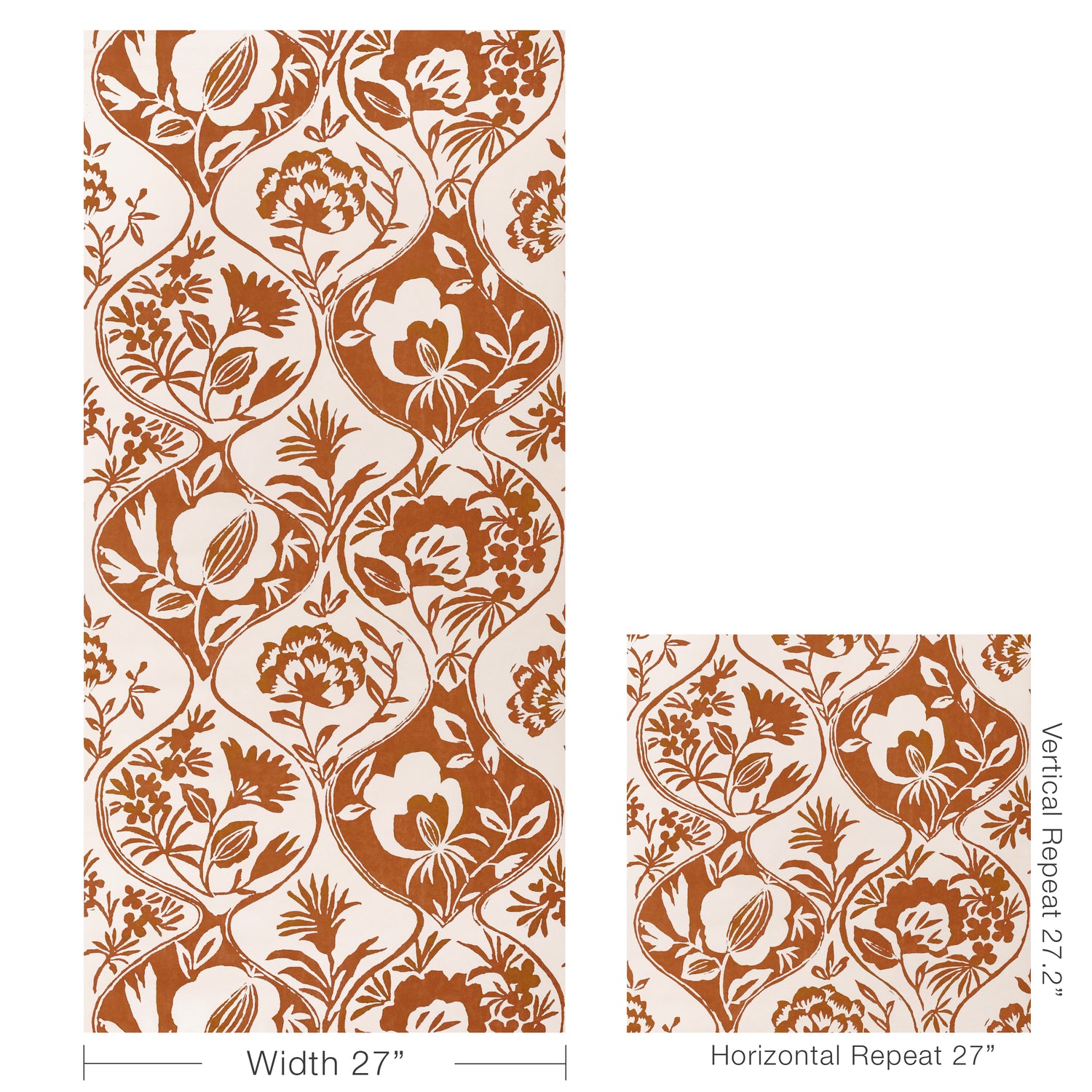 Calathea Paper Wallpaper in clay color - pattern number P2023126.24.0 - by Lee Jofa in the Garden Walk collection
