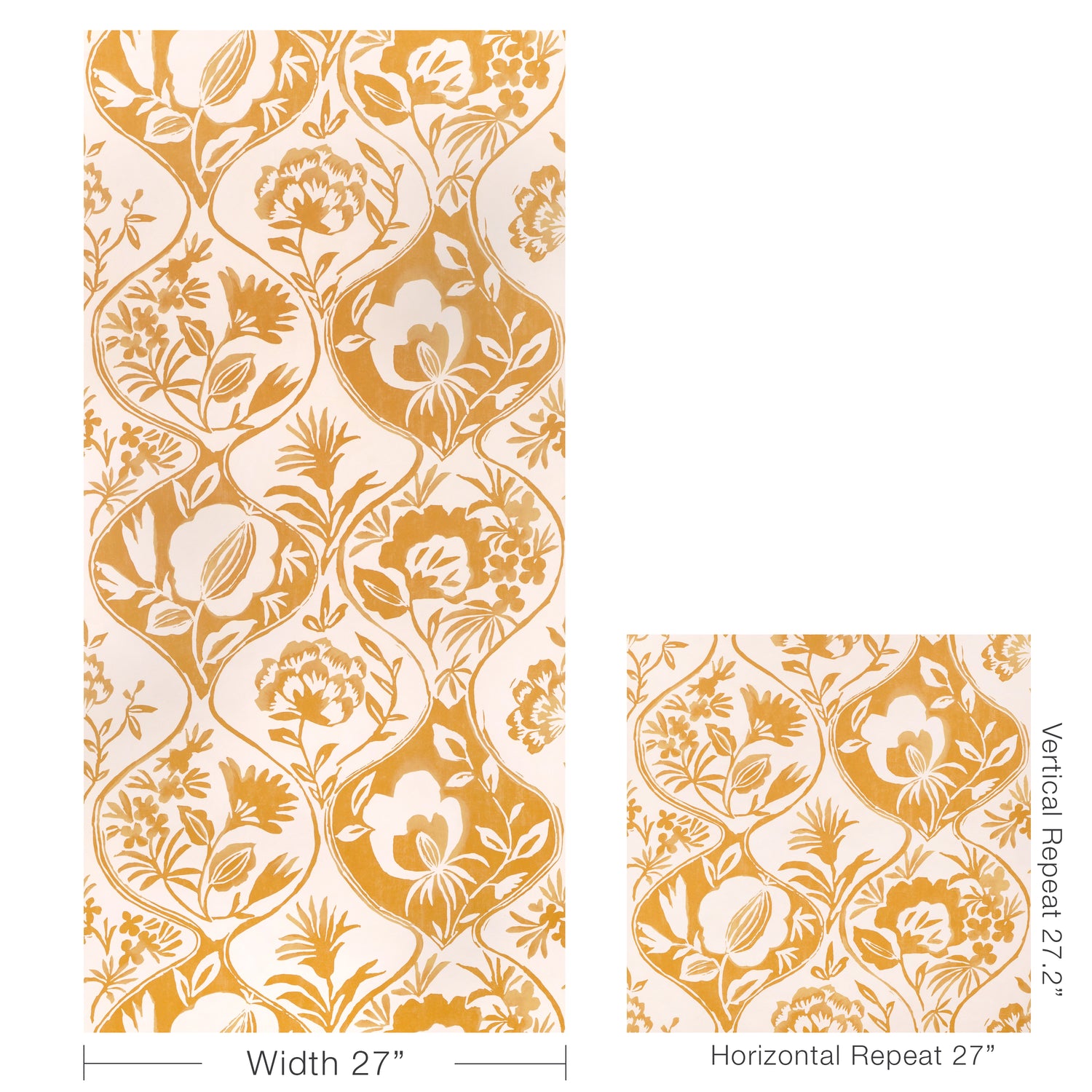 Calathea Paper Wallpaper in gold color - pattern number P2023126.40.0 - by Lee Jofa in the Garden Walk collection