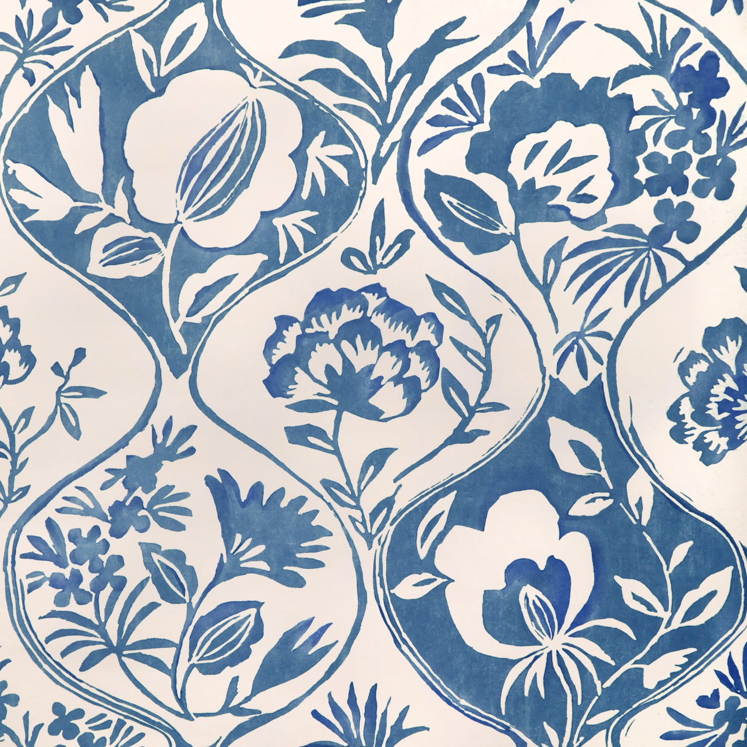 Calathea Paper Wallpaper in blue color - pattern number P2023126.5.0 - by Lee Jofa in the Garden Walk collection