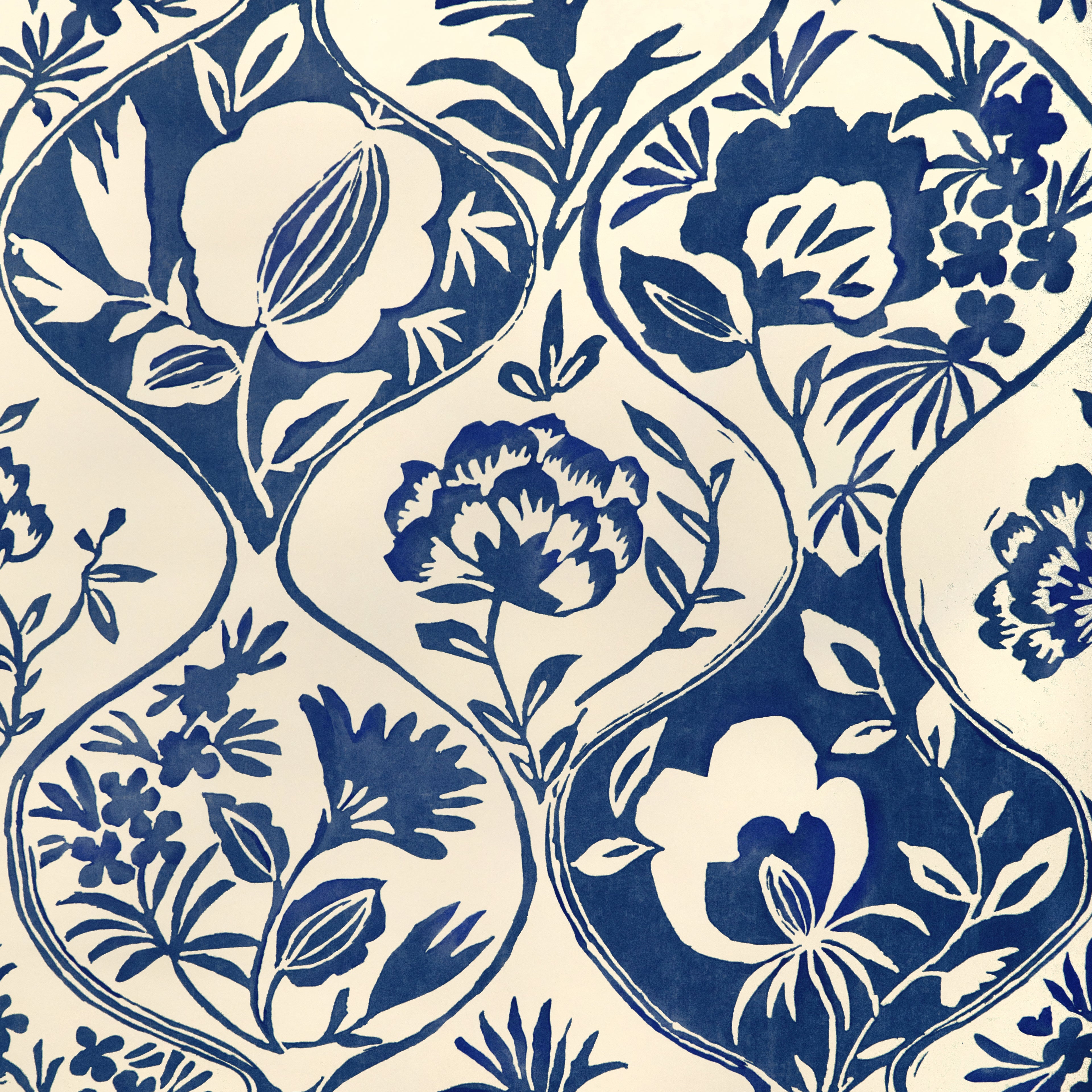 Calathea Paper Wallpaper in indigo color - pattern number P2023126.50.0 - by Lee Jofa in the Garden Walk collection