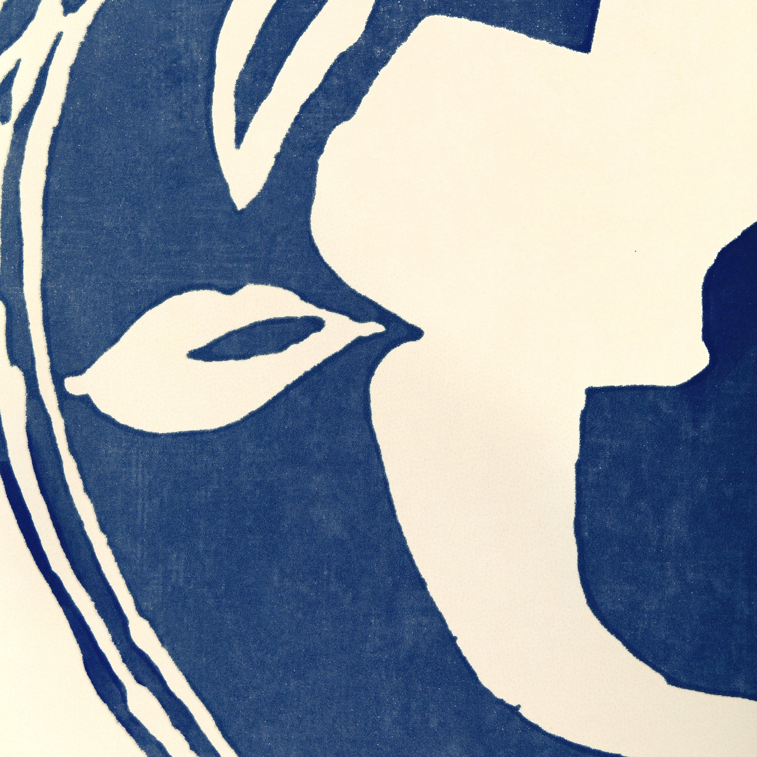 Calathea Paper Wallpaper in indigo color - pattern number P2023126.50.0 - by Lee Jofa in the Garden Walk collection