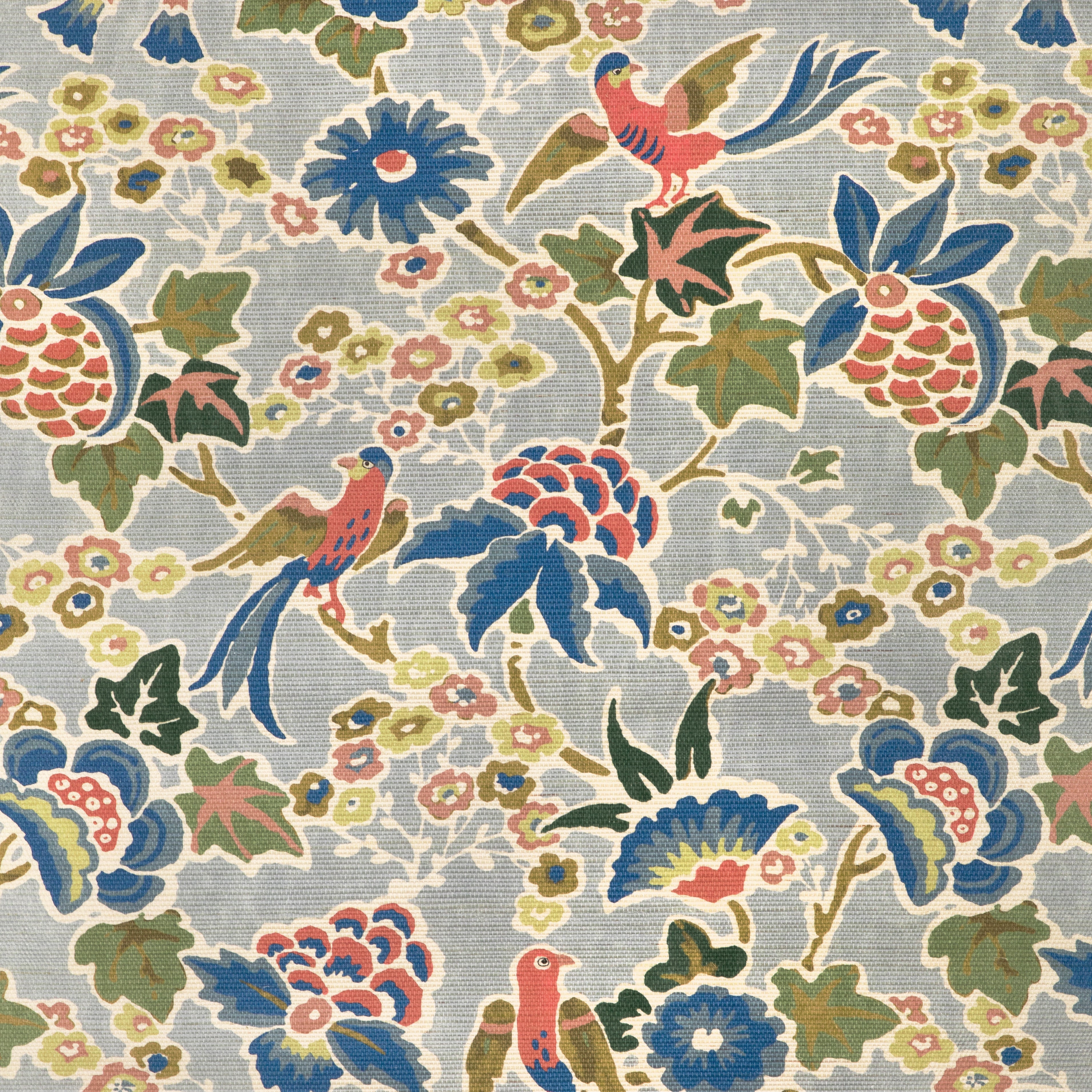 Posy Paper Wallpaper in blue/multi color - pattern number P2023127.519.0 - by Lee Jofa in the Garden Walk collection