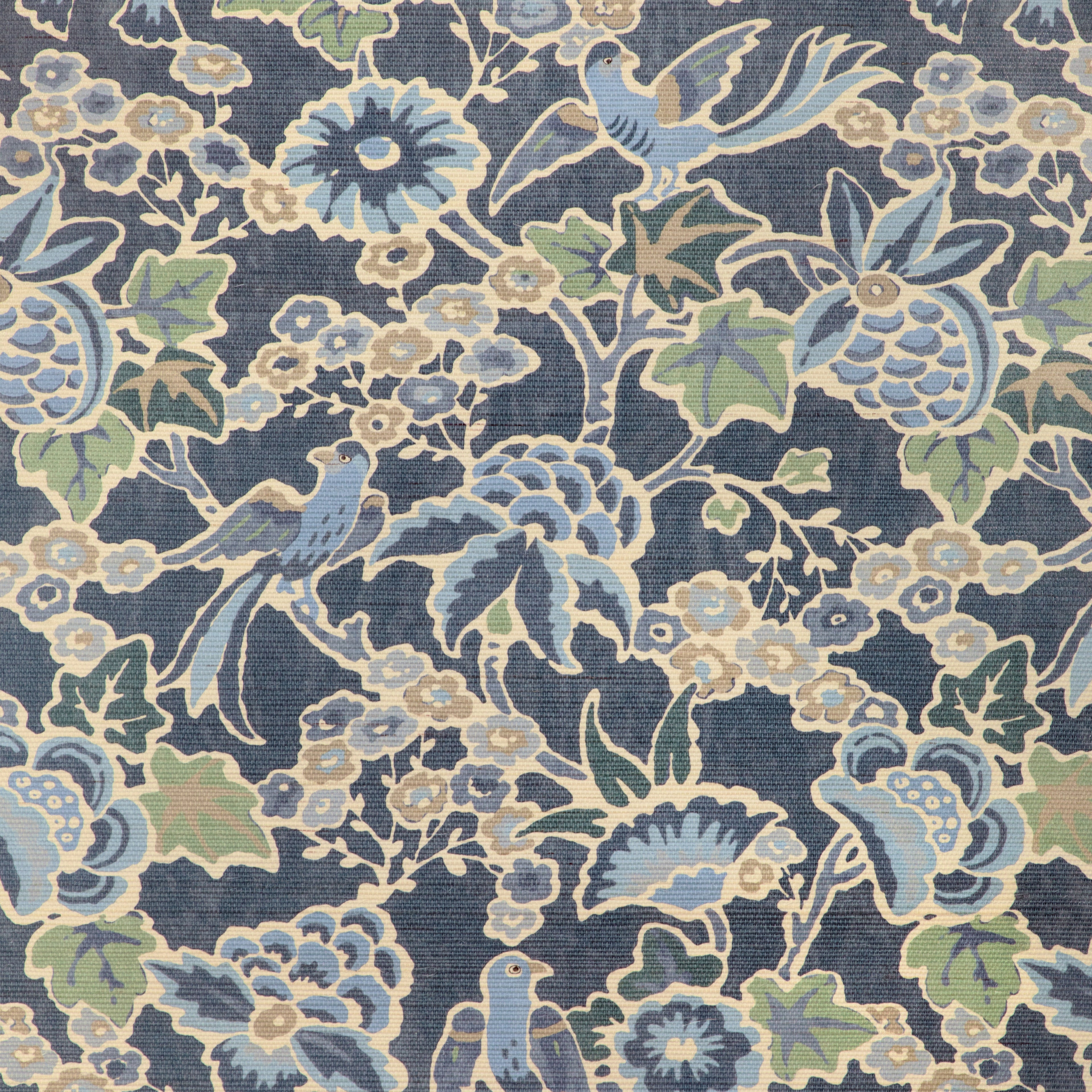 Posy Paper Wallpaper in denim/slate color - pattern number P2023127.523.0 - by Lee Jofa in the Garden Walk collection